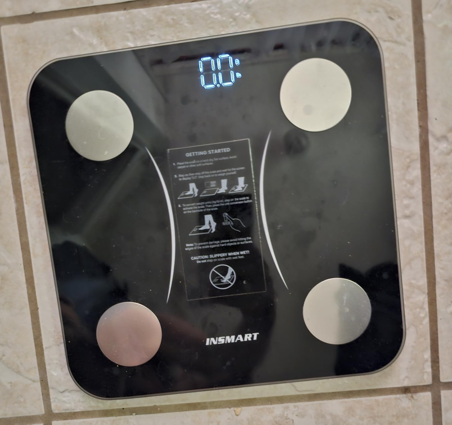 INSMART Smart Scale for Body Weight, 0.1lb High Accuracy,17 Metrics | Digital Bathroom Weight Scale for BMI, Muscle Mass, Body Fat Composition Analyzer Sync with App, LED Display, 400lbs, Black customer photo 1