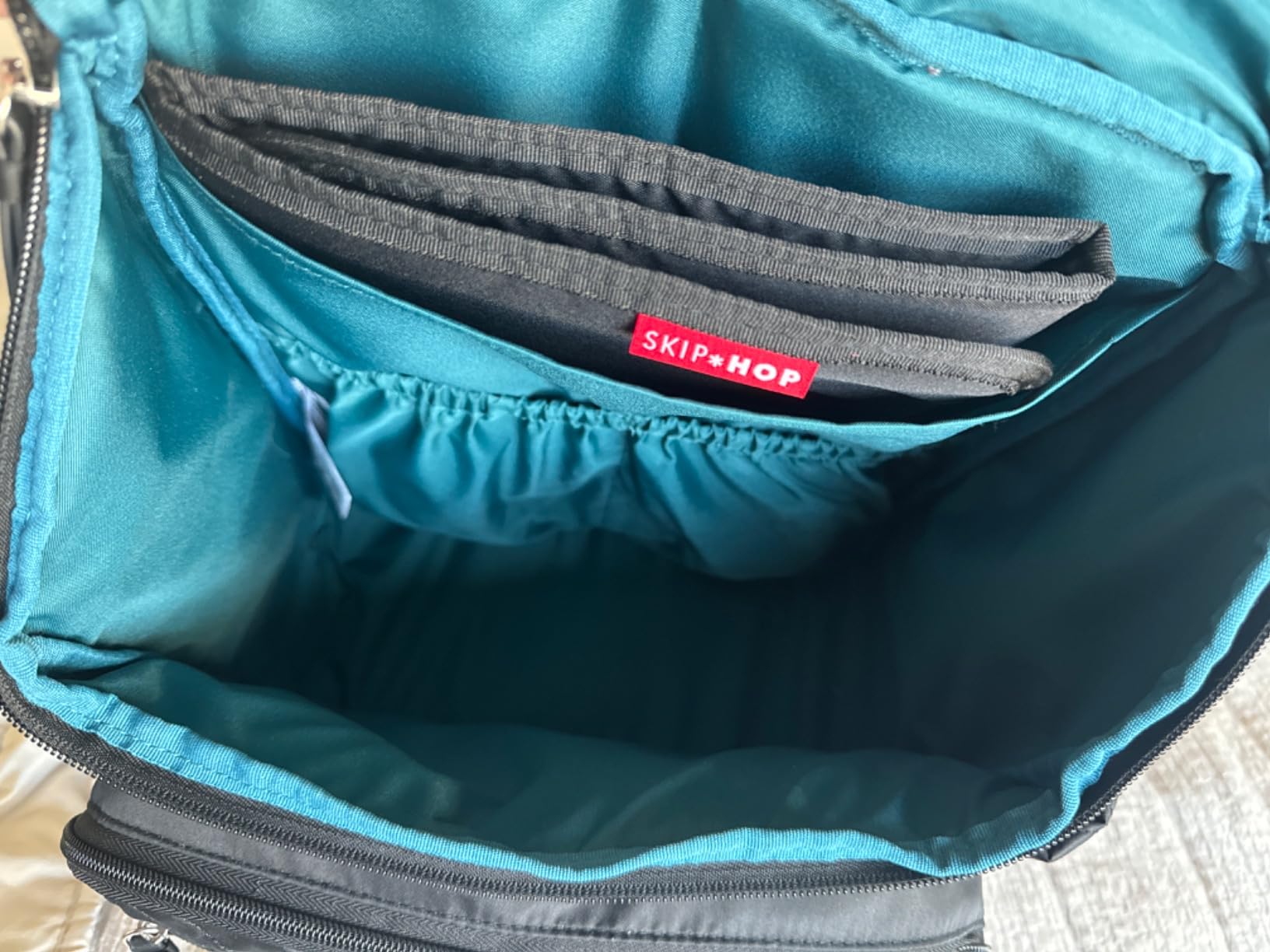 Skip Hop Diaper Bag Backpack: Forma, Multi-Function Baby Travel Bag with Changing Pad & Stroller Attachment, Sage customer photo 2