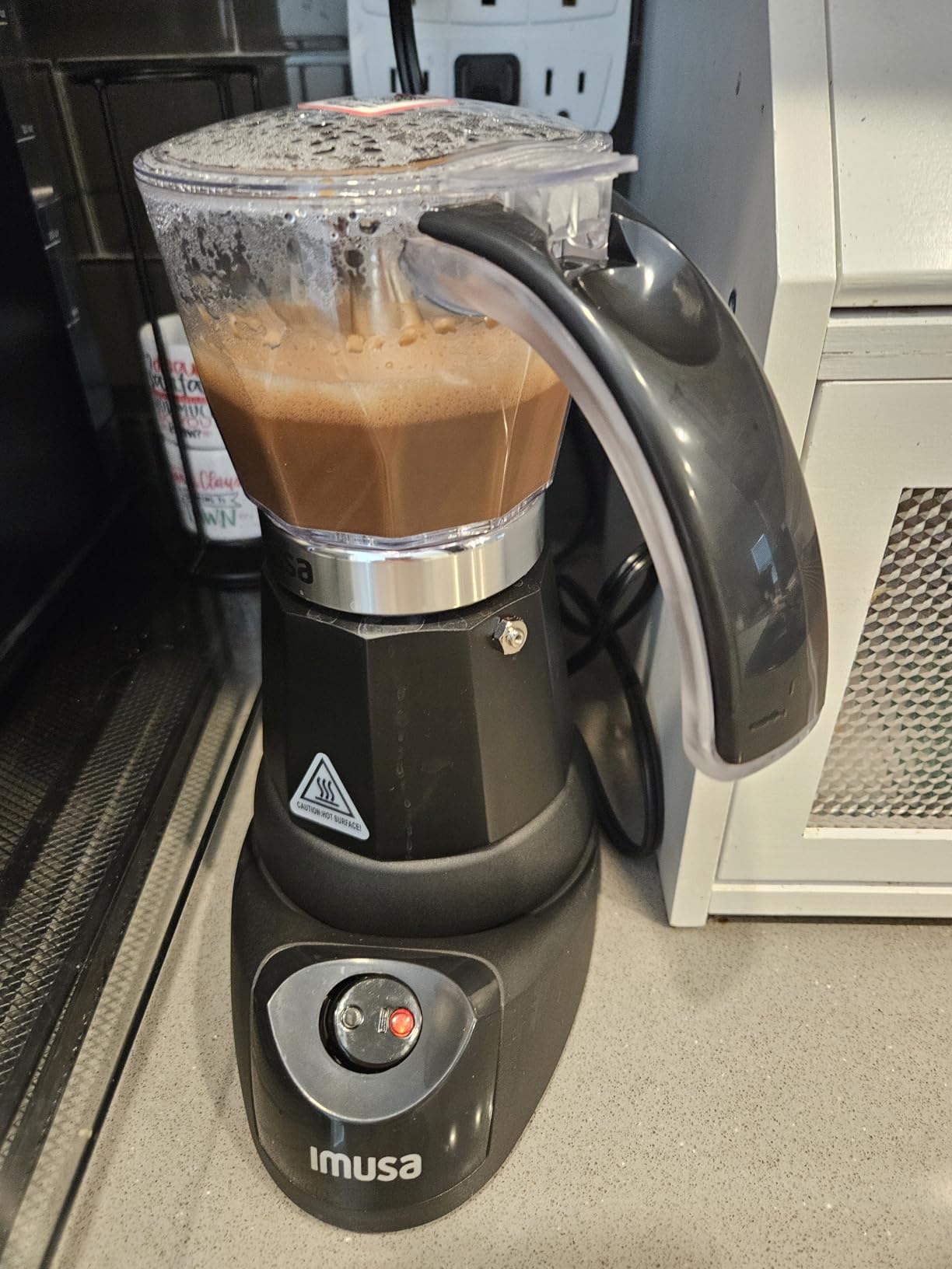 IMUSA 6 or 3 Cup Electric Espresso Maker with Cool-touch Handle, Black customer photo 1