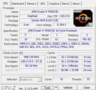AMD Ryzen™ 9 7950X3D 16-Core, 32-Thread Desktop Processor customer photo 1