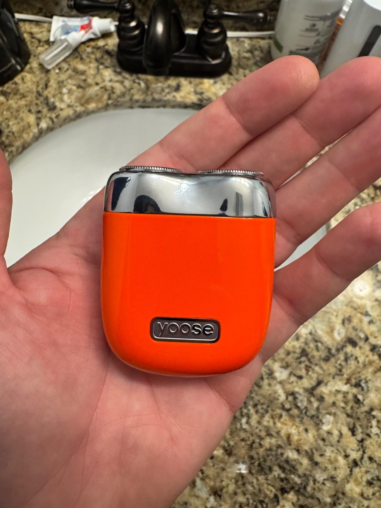 yoose Mini Shaver, Portable Electric Razor for Men, Silver customer photo 2