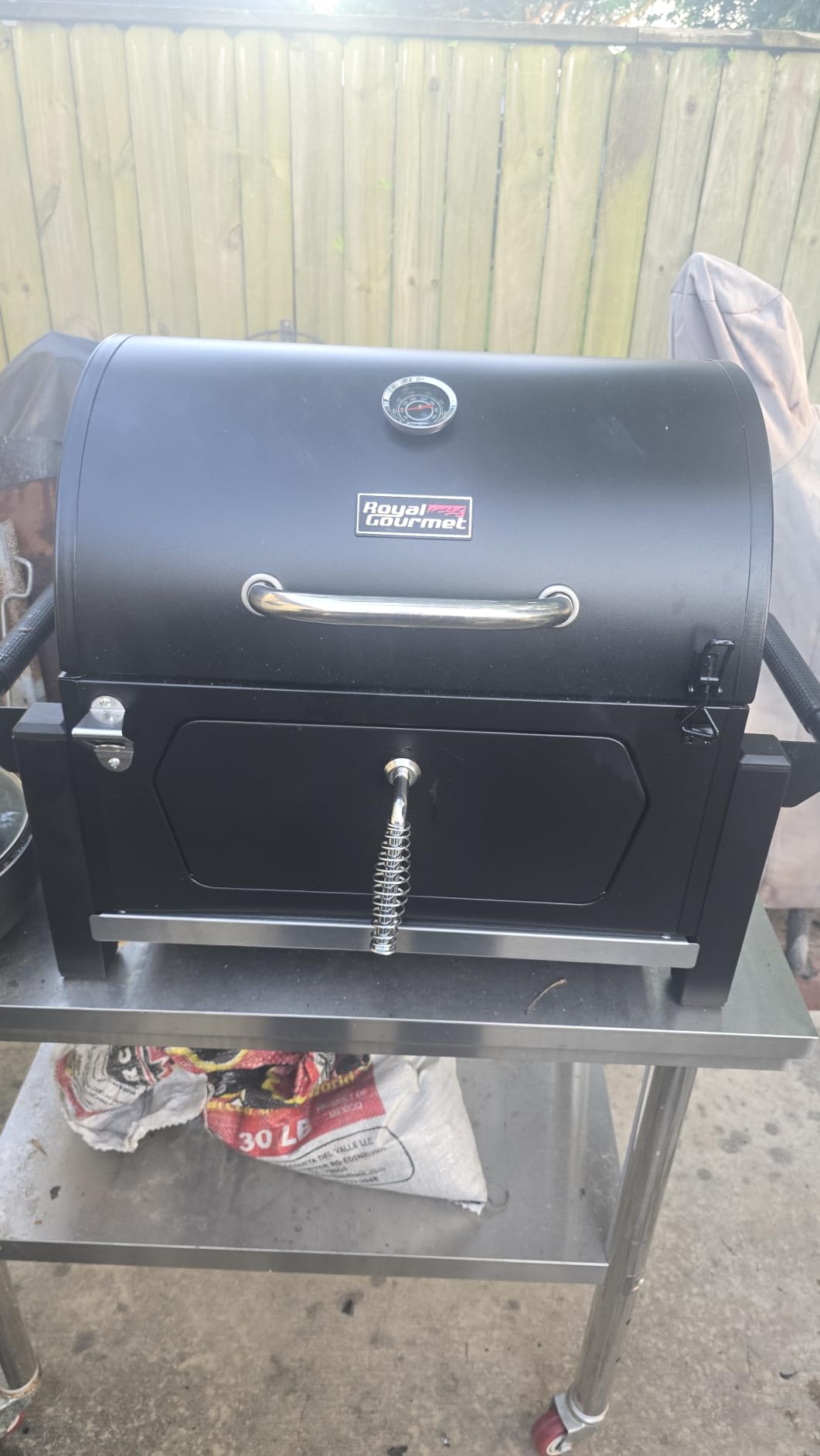 Royal Gourmet CD1519 Portable Charcoal Grill with Warming Rack, 303 Sq. In. | Tabletop Charcoal Grill with Two Side Handles, Bottle Opener, for Outdoor Camping and Picnic Grilling, Black customer photo 2