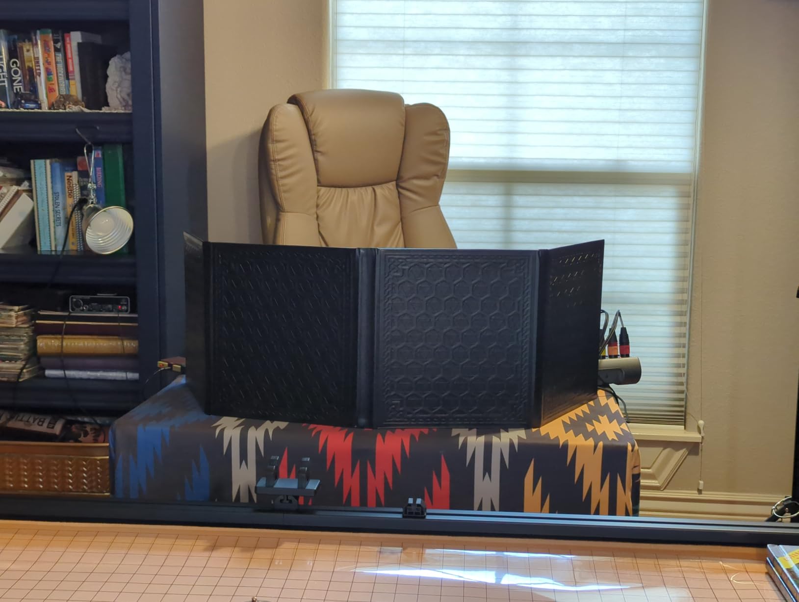 CASEMATIX DM Screen Faux Leather Embossed GM Screen - Four Panel (Brown) customer photo 1