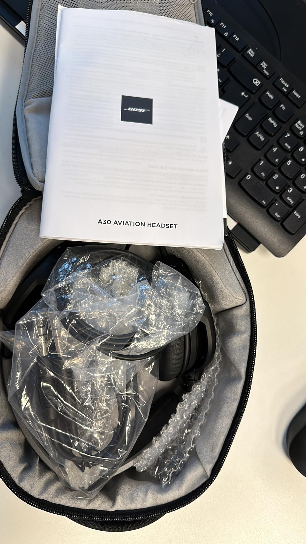 Bose A30 Bluetooth Aviation Headset - Lightweight Comfortable Design, Adjustable ANR and Noise Cancelling Microphone, [Dual Plug] - Black customer photo 2