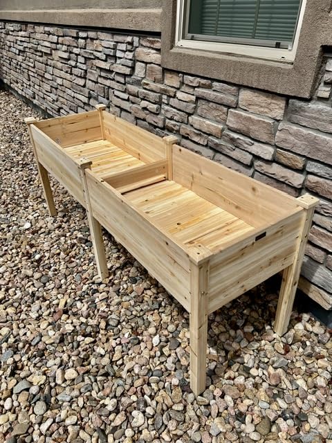 Best Choice Products 72x24x30in Raised Garden Bed, Elevated Wood Planter Box Stand for Backyard, Patio, Balcony w/Divider Panel, 6 Legs, 300lb Capacity - Acorn Brown customer photo 1