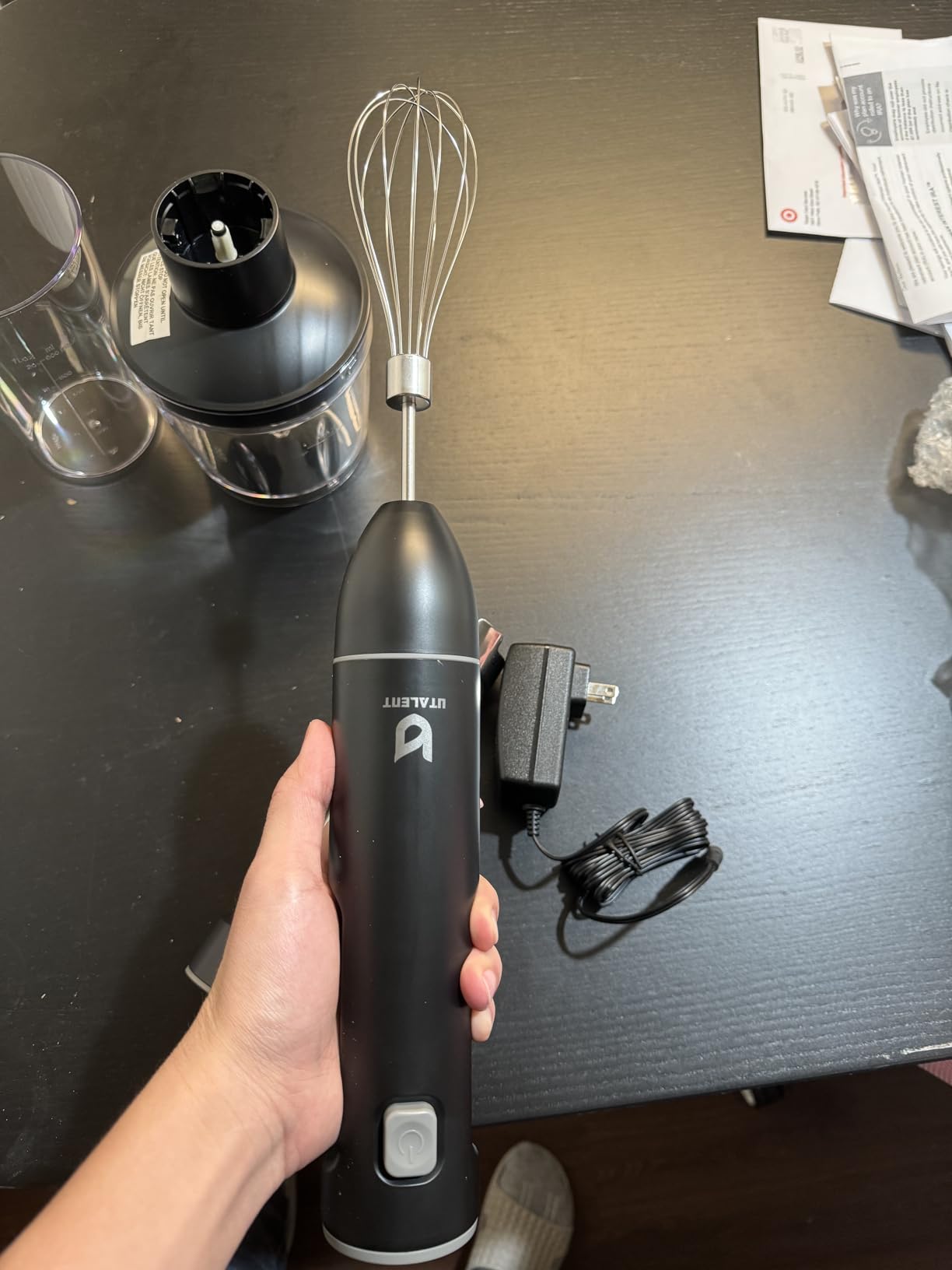 UTALENT Cordless Hand Blender with Chopper for Smoothies, Baby Food & Soups customer photo 2
