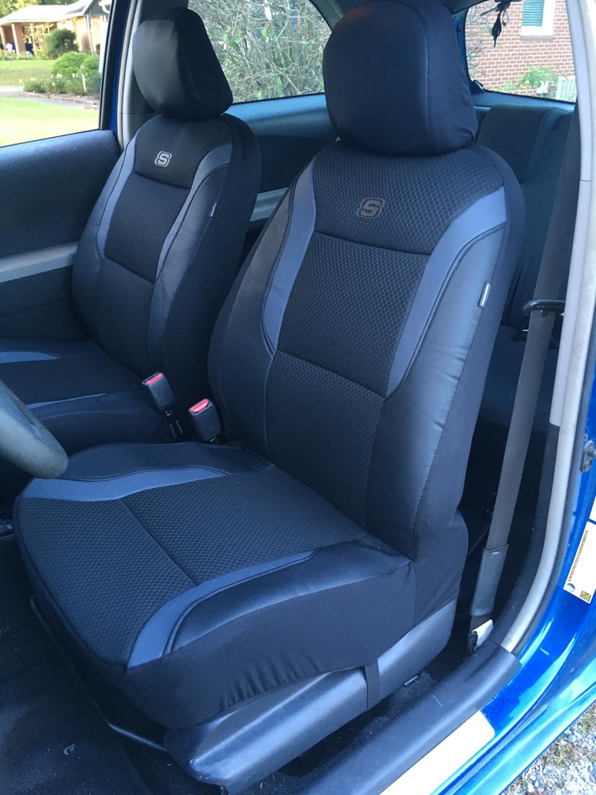 Skechers Memory Foam Seat Covers, Air Cool Mesh Thick Car Seat Covers, Car Seat Covers Front Seats Airbag Compatible, Universal Automotive Comfort for Most Cars, Vans, Trucks, SUV,Black customer photo 2