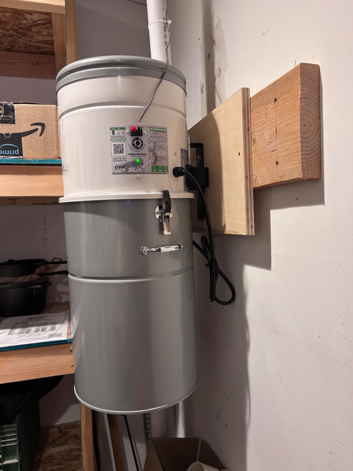 OVO 700 Airwatts Heavy Duty Powerful Central Vacuum System, Hybrid Filtration (with or Without Disposable Bags) 35L or 9.25Gal Bottom Load Dust Bin customer photo 1