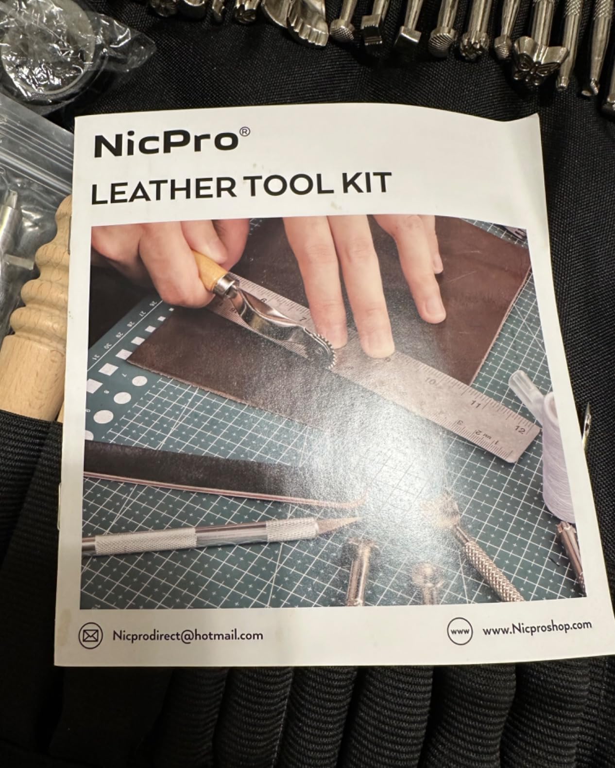 Nicpro 85PCS Leather Tooling Beginner Kit with Custom Storage Bag customer photo 1