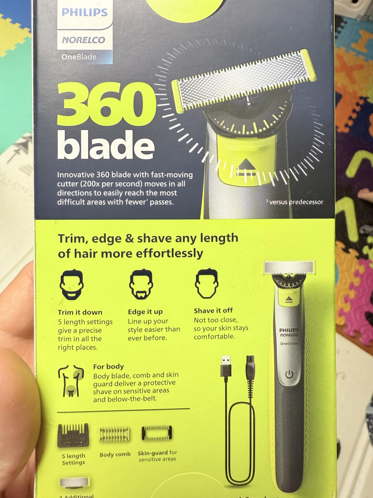 Philips Norelco OneBlade 360 Hybrid Face + Body Trimmer and Shaver customer photo 1