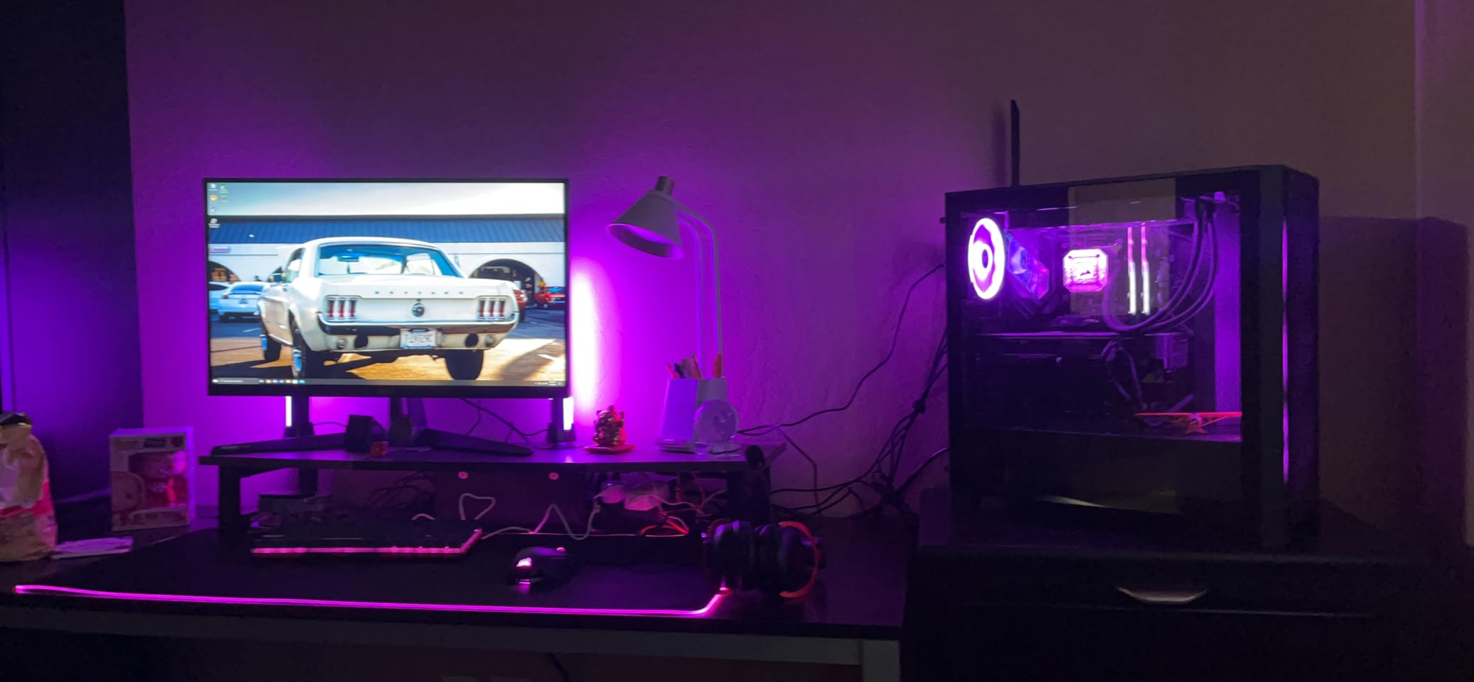 RGB Light Bar Music Sync RGB IC LED Lights Bars USB Powered Remote Control | Ambient Lighting Bar, Color Changing Gaming TV Backlight, 8 Dynamic Modes for PC Room Monitor Desk customer photo 1