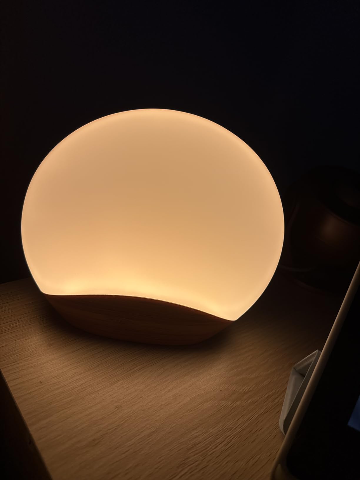 REACHER Wood Grain Sunrise Alarm Clock and Sound Machine Nightlight customer photo 2