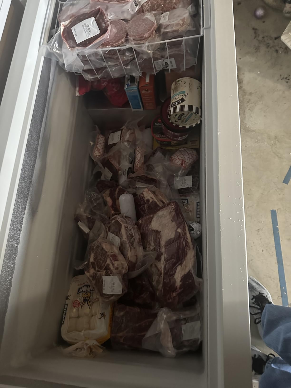 14 cu ft Chest Freezer - White, Large Storage for Families, Space-Saving Flat Back, Front Drain, Garage Ready - By Hamilton Beach customer photo 1