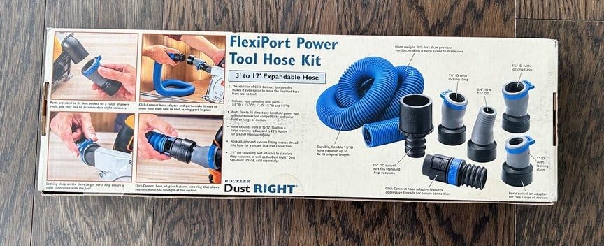 Rockler Dust Right FlexiPort Expandable Power Tool Hose Kit 3-12 Ft customer photo 2