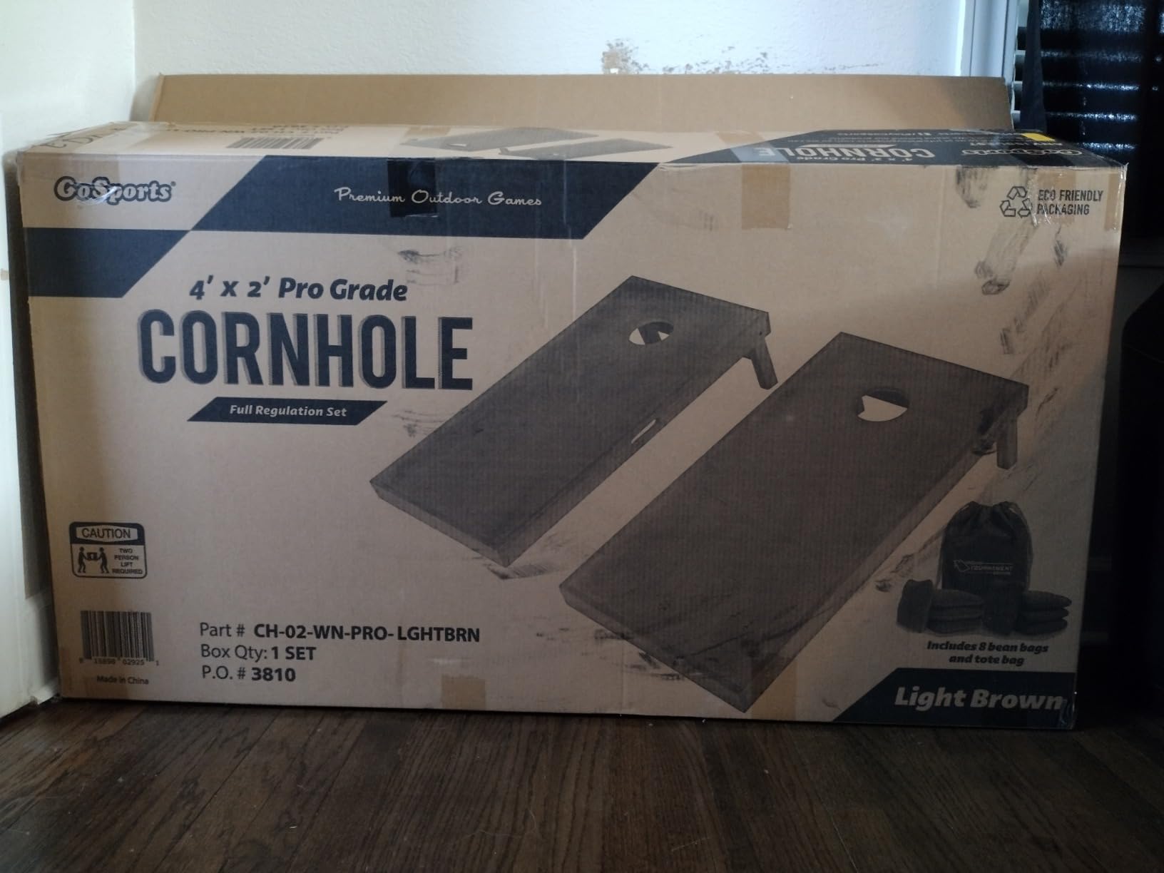 GoSports Premium 4 ft x 2 ft Regulation Competition-Ready Cornhole Board Set - Thick Wooden Board with Stop and Slide Bags - Complete Set for Yard Games, Backyard Outdoor Party Events customer photo 1