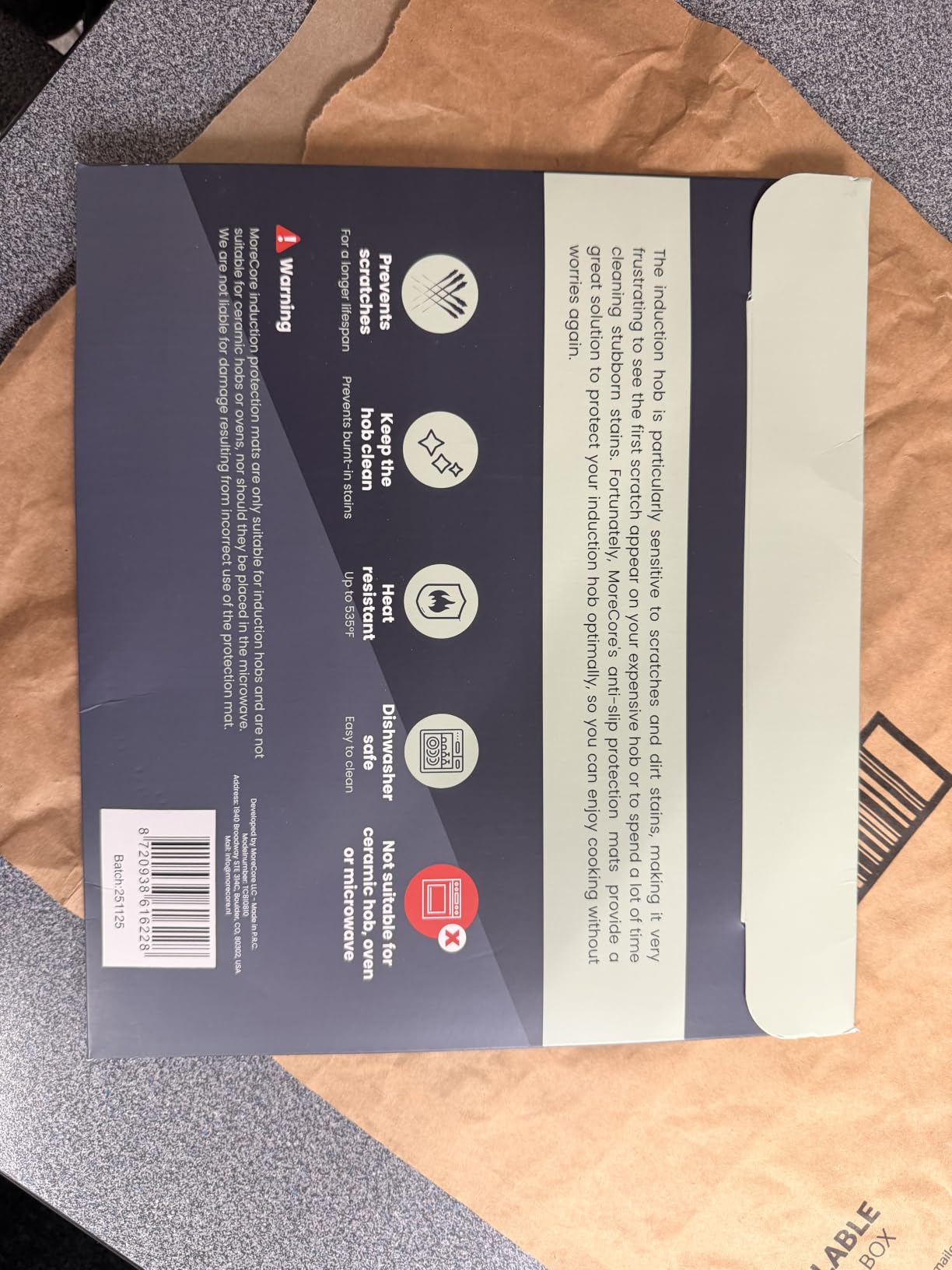 Induction Cooktop Protector Silicone Mat Hob Cover 5 Pieces | Kitchen essentials: silicone mats protect induction cooktops from scratches, spills & heat damage customer photo 2
