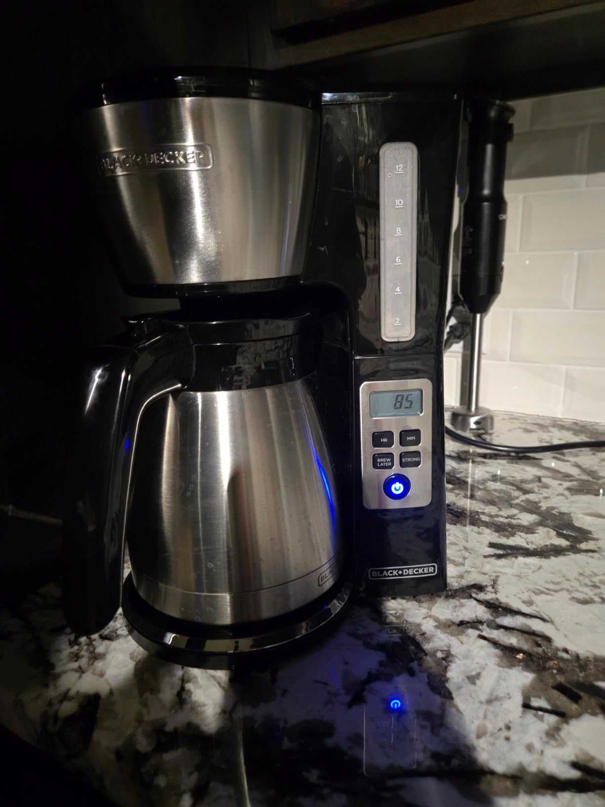 BLACK+DECKER 12 Cup Thermal Programmable Coffee Maker with Brew Strength and VORTEX Technology, Black/Steel, CM2046S customer photo 1