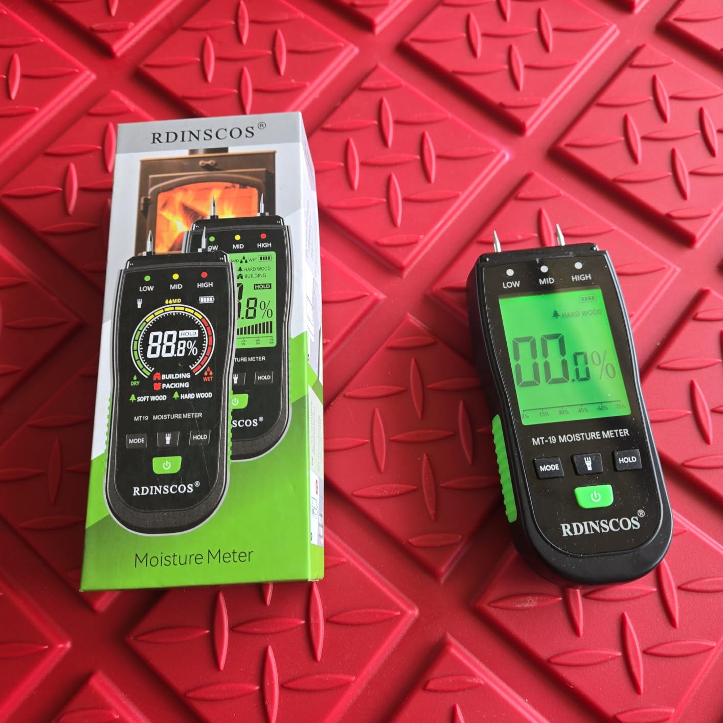 RDINSCOS Digital Moisture Meter Pin-Type Wood Moisture Detector customer photo 2