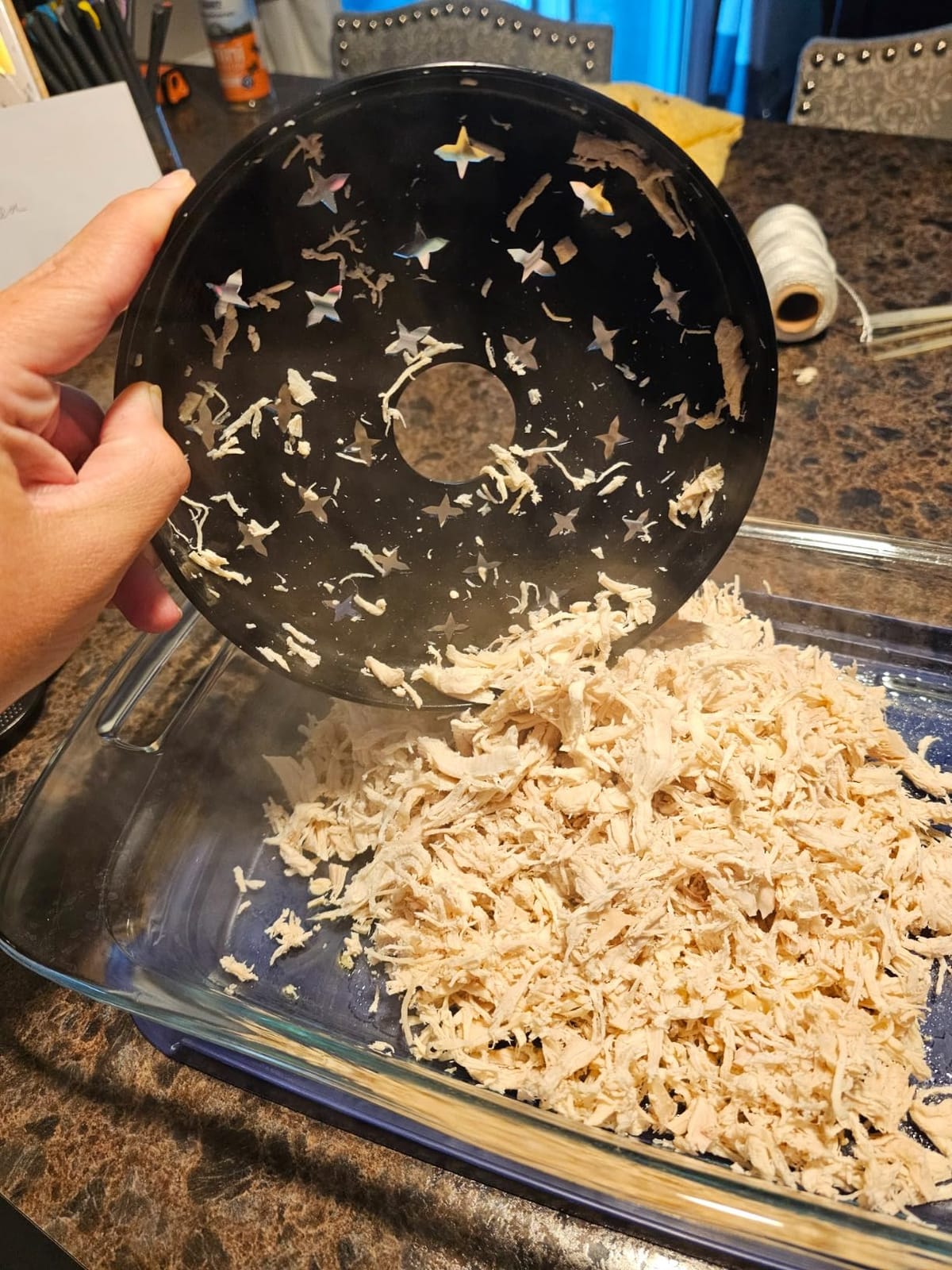 American brand 3-Layer Chicken Shredder w/Detachable Plate + Special Brush, Double Anti-Slip, BPA Free, Heat Resistant, Dishwasher Safe | Chicken Breast Shredding Tool Twist, Beef, Pork, Meat Grinder customer photo 2