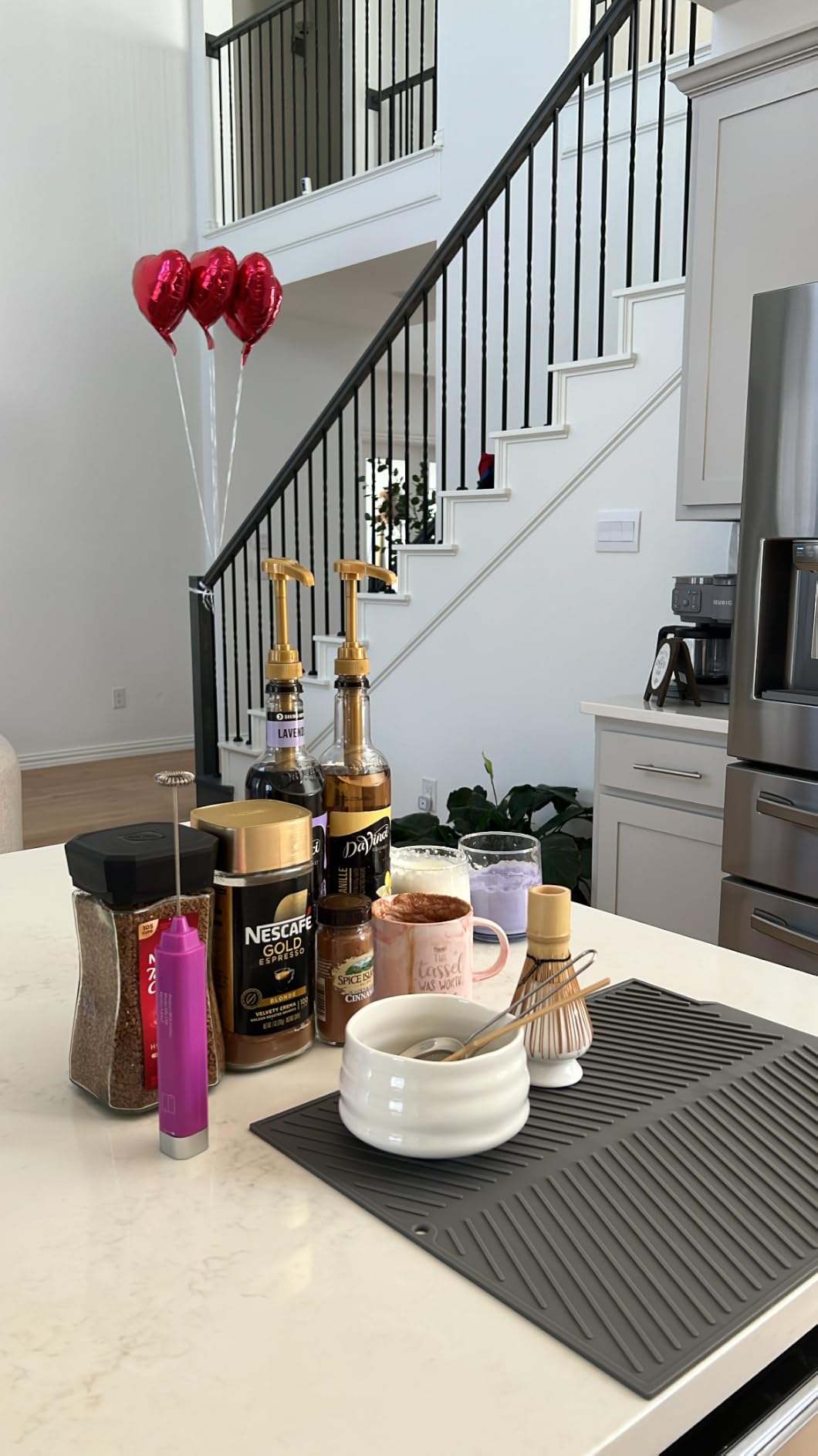 Coffee Syrup Pump Dispenser, 4 Packs of Syrup Pump for 750ml/25.4 oz Syrup Bottle, Gold Pumps for Coffee Syrup Bottle, works with Torani, DaVinci, Jordans Skinny 750ml Syrups Bottles (Gold) customer photo 1