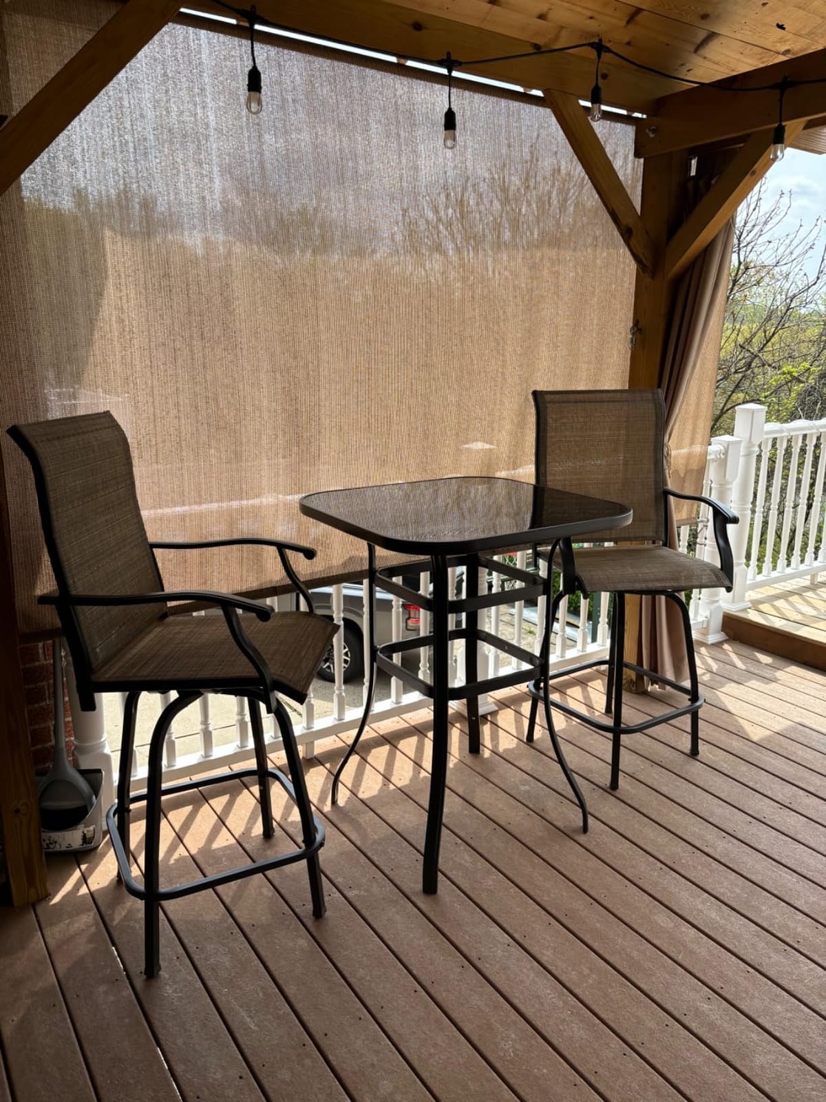 Devoko Patio Swivel Bar Set 3 Pieces customer photo 2