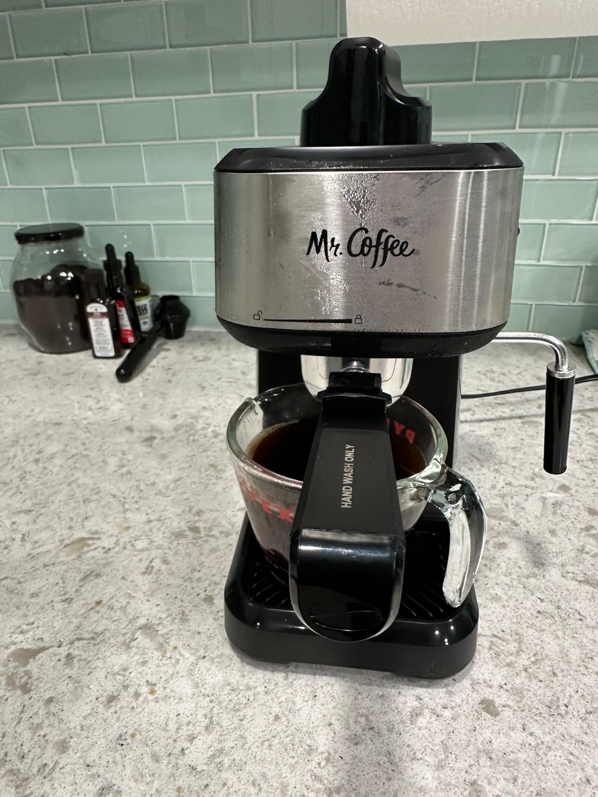 Mr. Coffee 4-Shot Steam Espresso Cappuccino and Latte Maker with Stainless Steel Frothing Pitcher customer photo 1