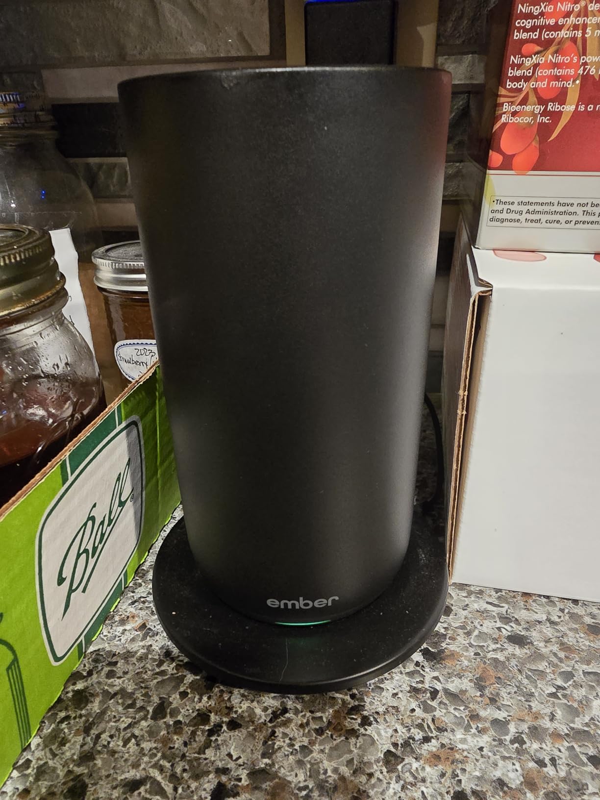 Ember Tumbler, Temperature Control Travel Mug, Stainless Steel, App-Controlled Heated Coffee Mug with 3-Hour Battery Life, Black, 16 Oz customer photo 1
