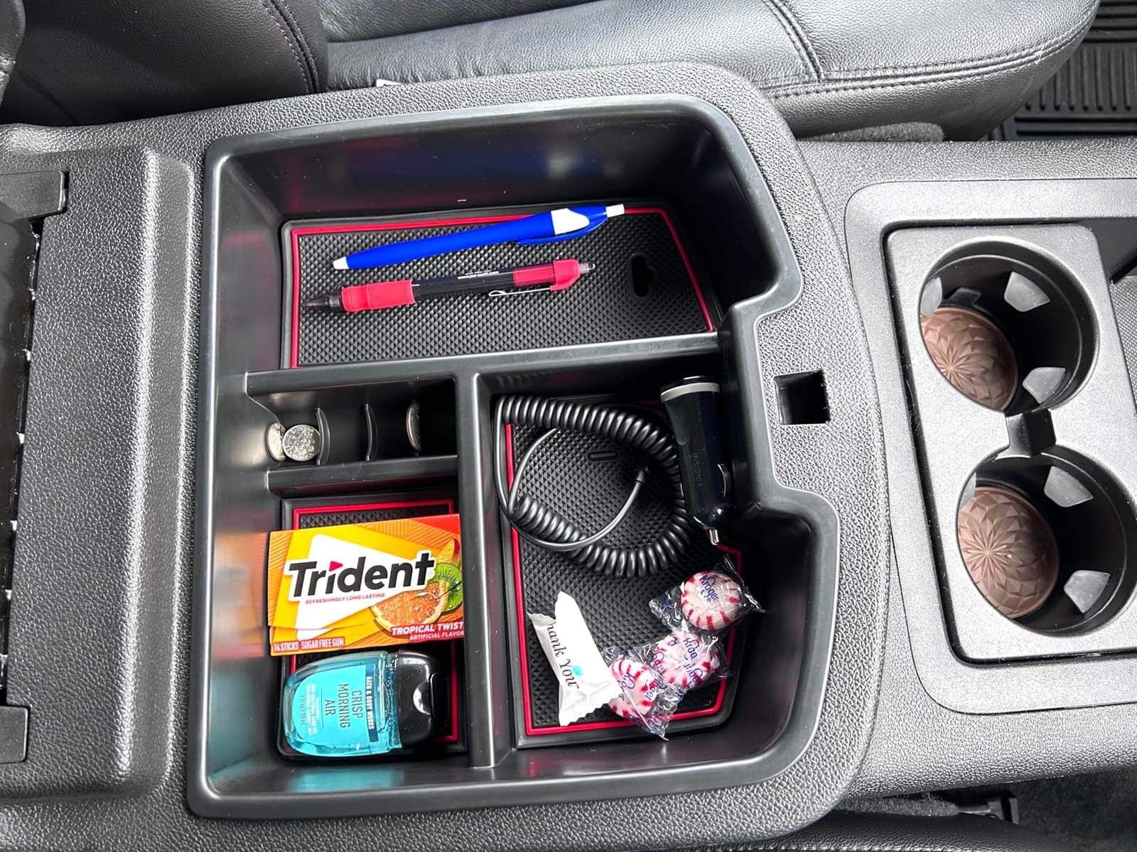 HGWEI Center Console Organizer for 2007-2014 Tahoe/Suburban/Yukon, Black customer photo 1