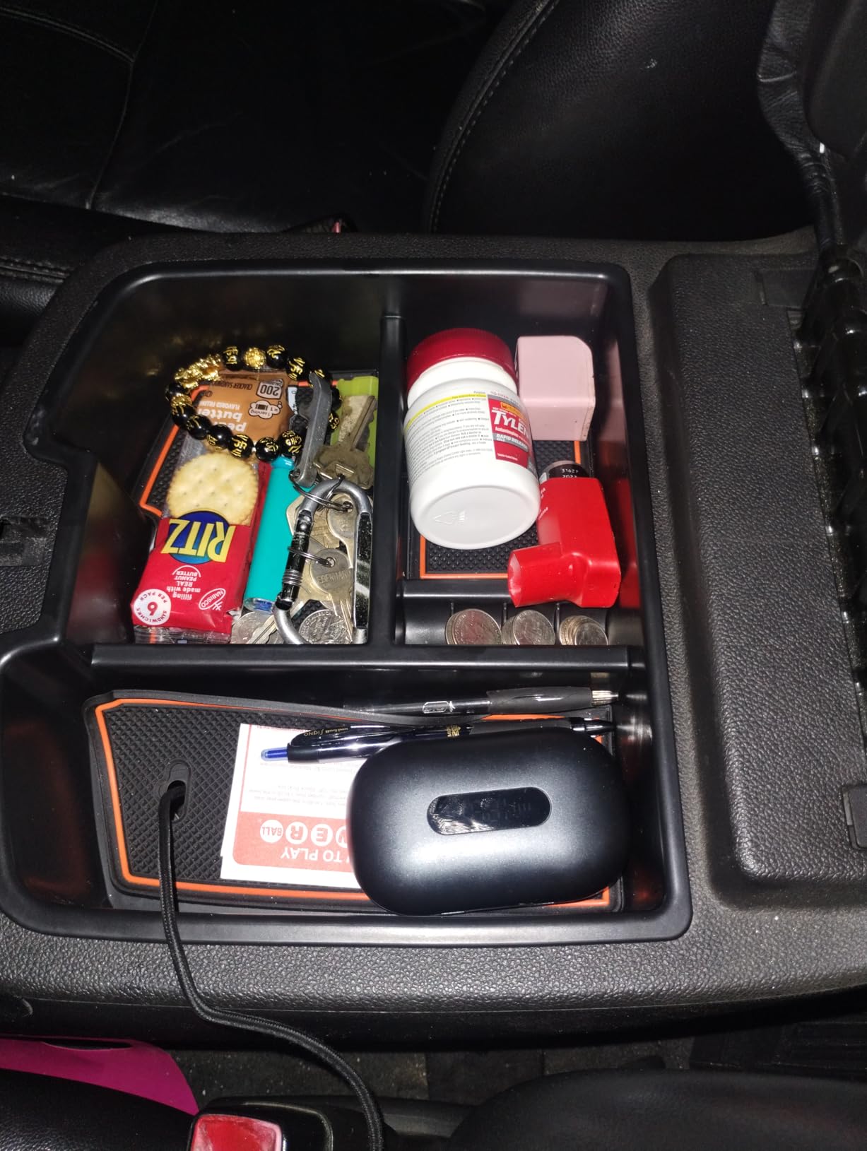 HGWEI Center Console Organizer for 2007-2014 Tahoe/Suburban/Yukon, Black customer photo 2