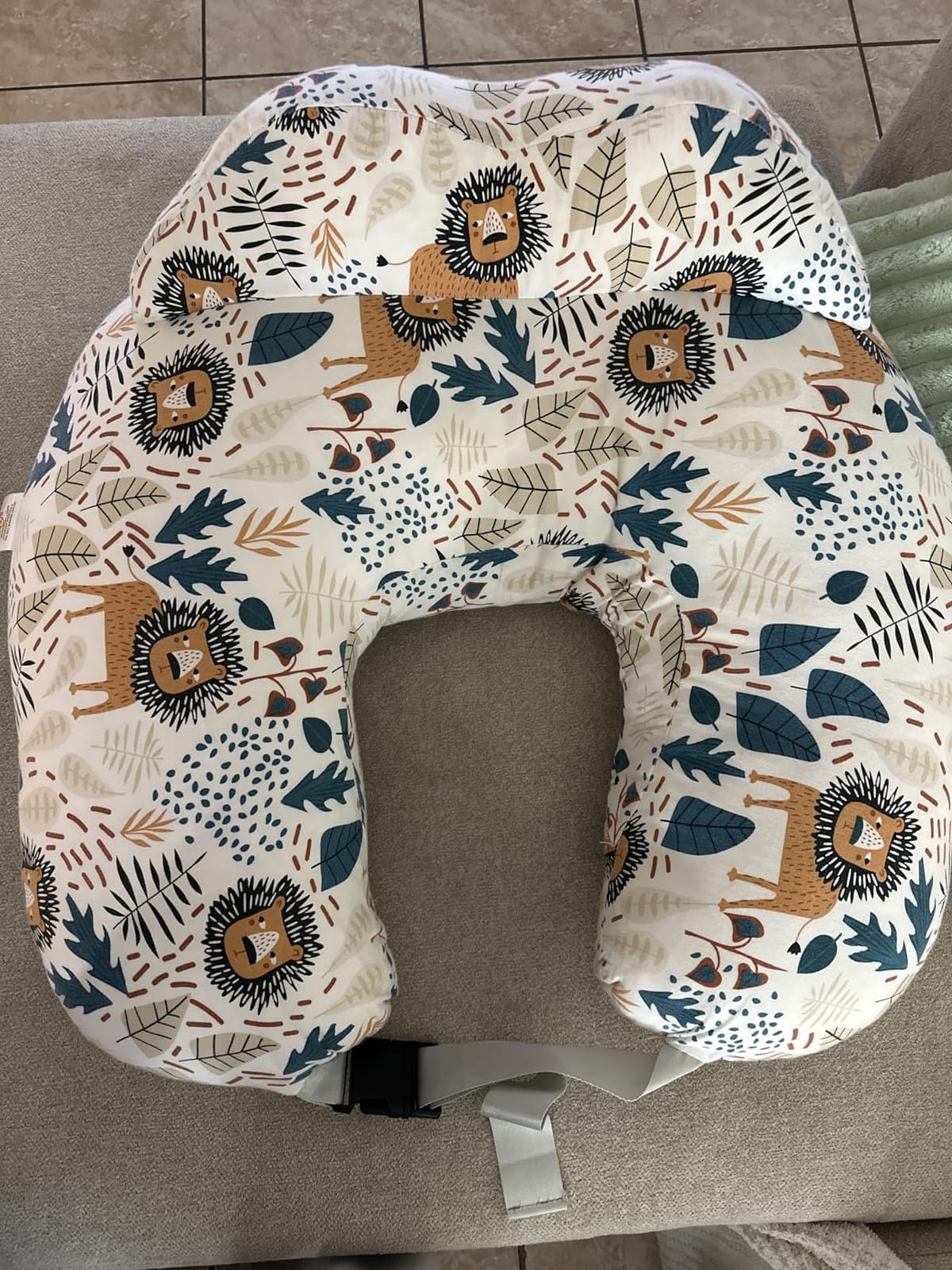 BATTOP Nursing Pillow for Breastfeeding,Bottle Feeding, Plus Size Breastfeeding Pillows with Adjustable Waist Strap Removable Cover, Extra Pillow on Top for More Support for Mom customer photo 1