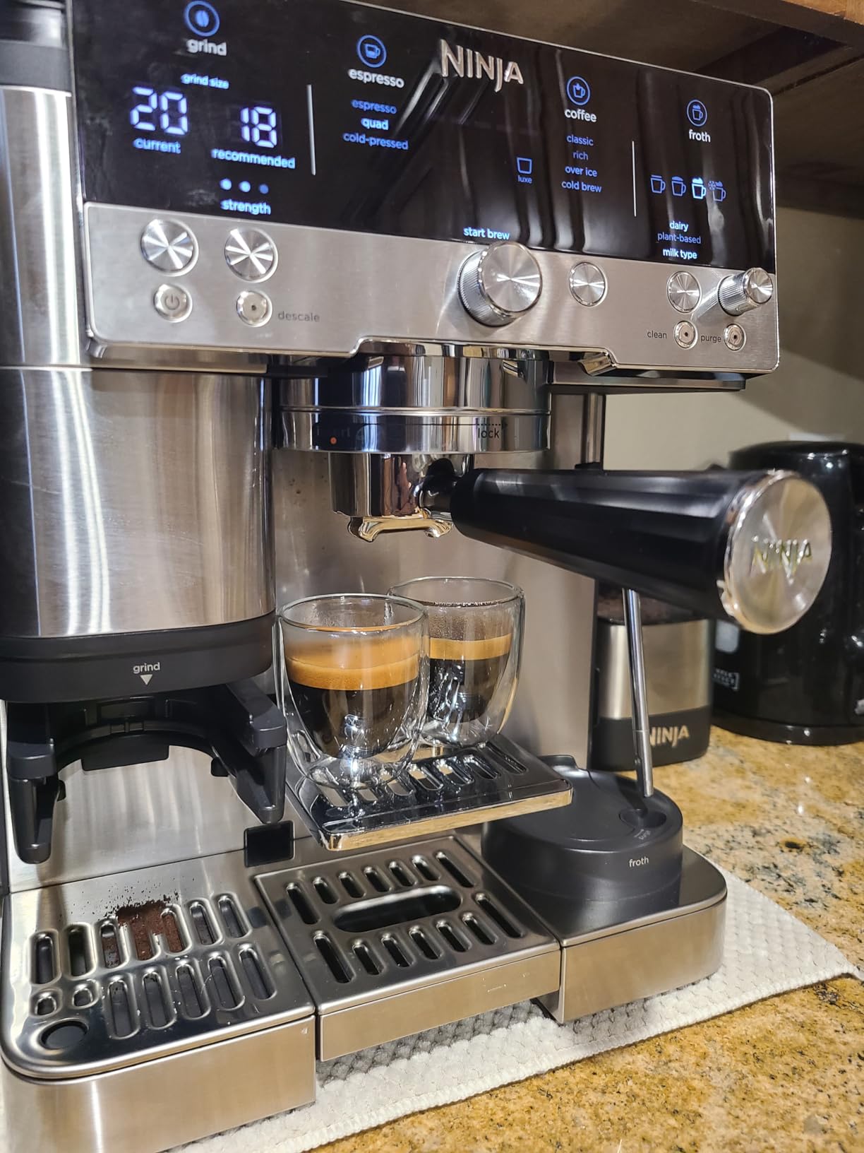 Gencywe Double Walled Espresso Cups Set of 4 (50% Thicker), 3 Ounce Clear Expresso Coffee Mugs, Espresso Shot Glasses, Double Wall Insulated Espresso Cups Suit for Espresso Machine, Microwave Safe customer photo 1