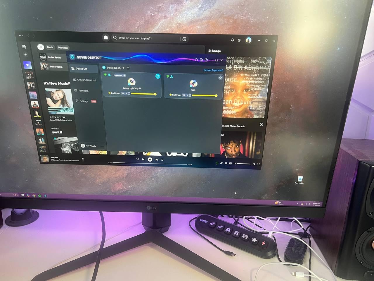 Govee Gaming Light for Monitor G1, RGBIC LED Backlight for 27-34 Inch PC | Smart LED Lights for Monitors with Color Matching, Adapts to Curved Monitors, Double Strip Light Beads with 123 Scene Modes customer photo 2