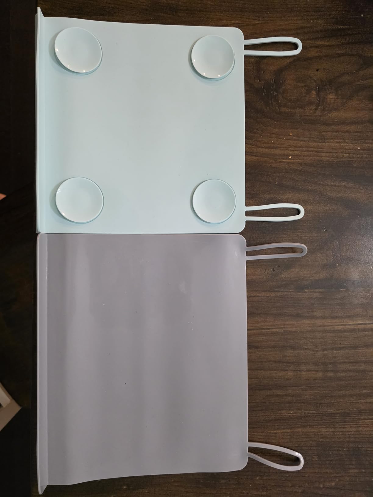 Table Tyke Silicone Placemat for Toddlers with Teething Table Edge Bumper - Non-Slip Baby Placemat for Restaurant & Home Dining - BPA Free Kids Food Mat - Travel Ready Toddler Eating Mat - Sage Green customer photo 2