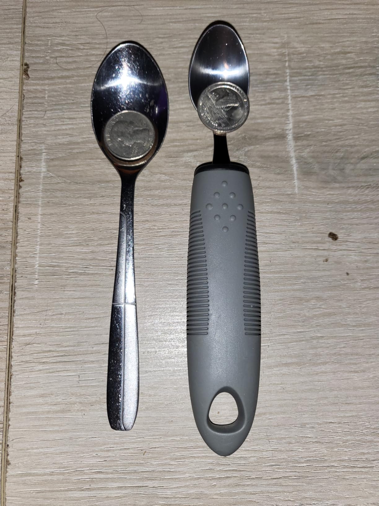 Nourislif Adaptive Utensils 4pcs For Hand Tremors,Elderly, Arthritis,Parkinsons-Built Up Utensils For Adults 2.5oz Each, Silverware Set With Handle, Flatware Cutlery Set For Seniors customer photo 1