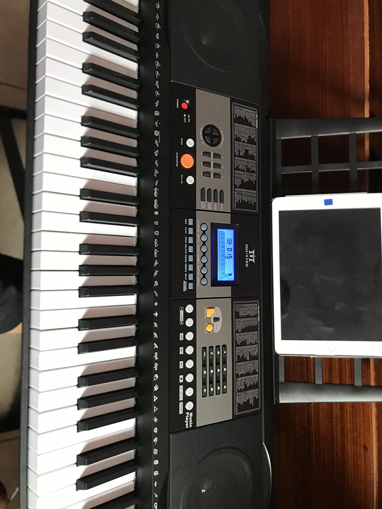 MUSTAR 61 Key Piano Keyboard, Electric Piano Keyboard with Lighted Up Keys, Learning Keyboards Piano for Beginners customer photo 1