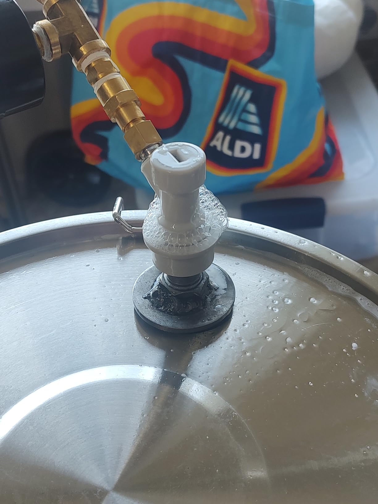 Brew Diaphragm Lock Beer Spunding Valve Complete Kit, Beer Brew Pressure Relief Valve with Lock Gas Gauge 0 to 15 PSI for Home Brewing Beer Corny Beer Keg customer photo 1