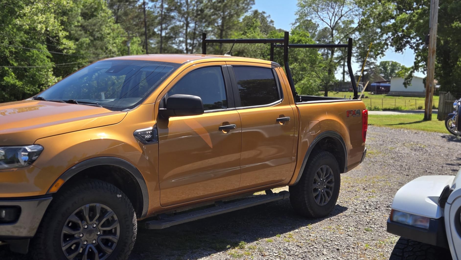 JY PERFORMANCE Truck Bed Ladder Racks - 800 lbs Capacity, Non-Drilling, Steel, 49-73 inch Adjustable, J-Bolt Mount customer photo 2