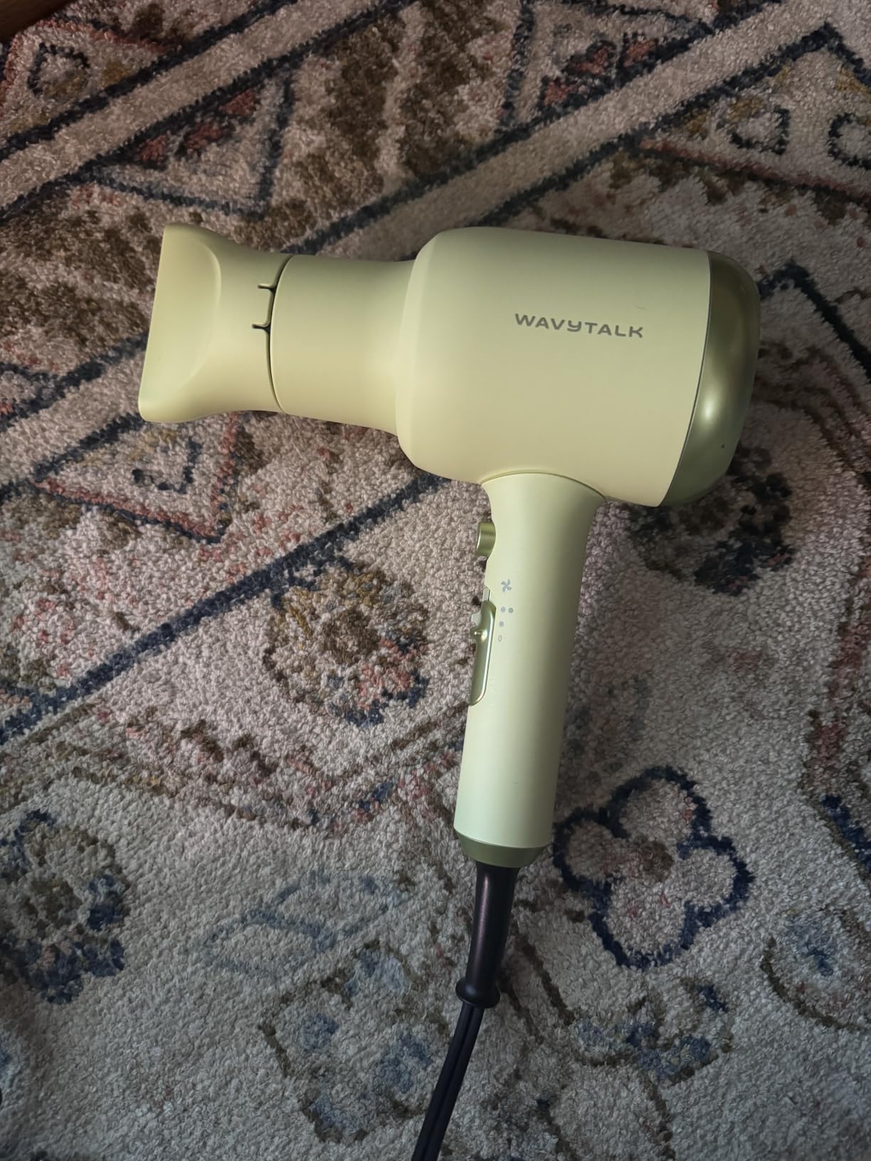 Wavytalk Blown Away Ionic Hair Dryer with Diffuser for Curly Hair | 1875W Fast Drying, 3 Attachments for All Hair Types, Ceramic Healthy Shine, Lightweight & Quiet (Black) customer photo 1