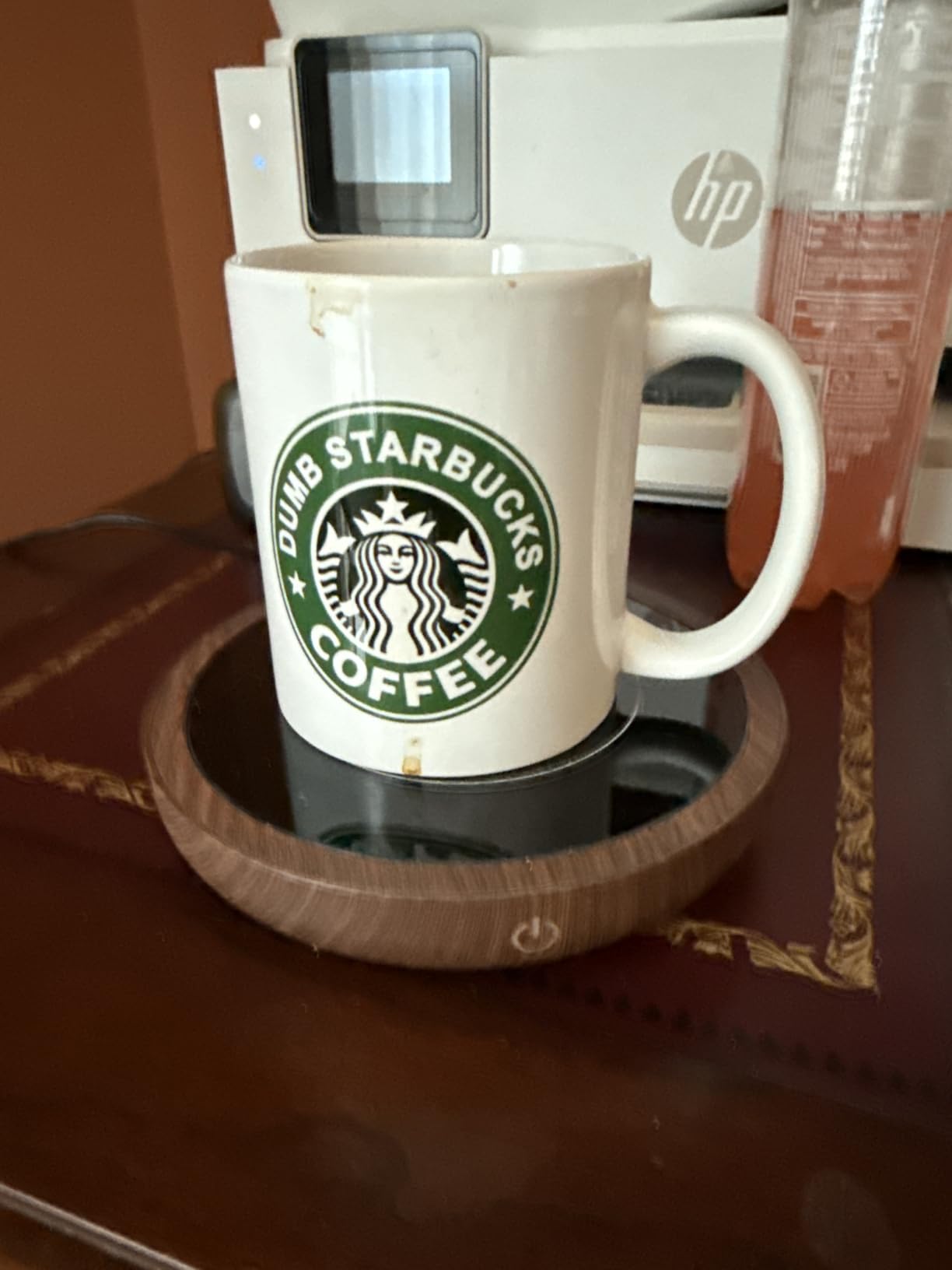 SWEETFULL Coffee Mug Warmer, Electric Cup Warmer for Desk - Wood customer photo 1