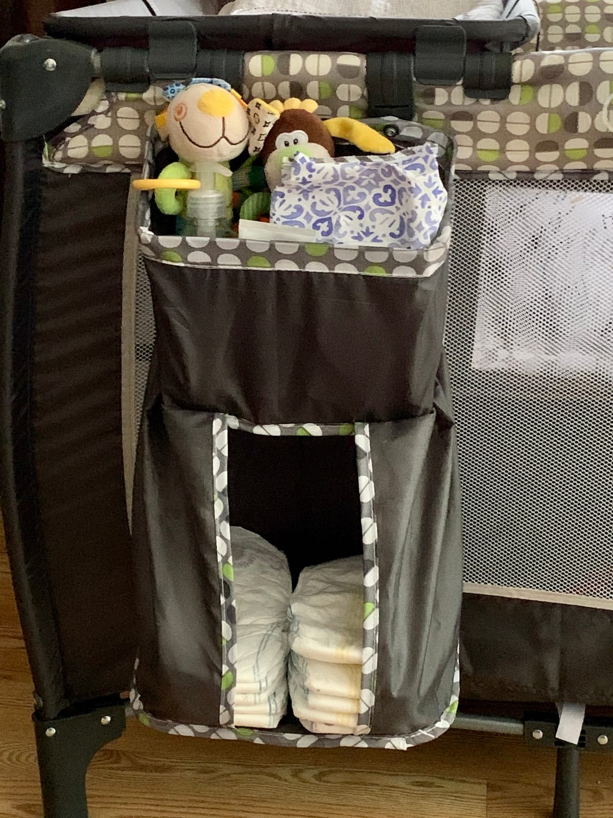 Costzon 3 in 1 Pack and Play with Bassinet, Portable Baby Playard with Changing Table, Music Box, Hangings, Wheels/Brake, Basket, Foldable Infant Bassinet Crib for Baby Toddlers Indoor Outdoor customer photo 1