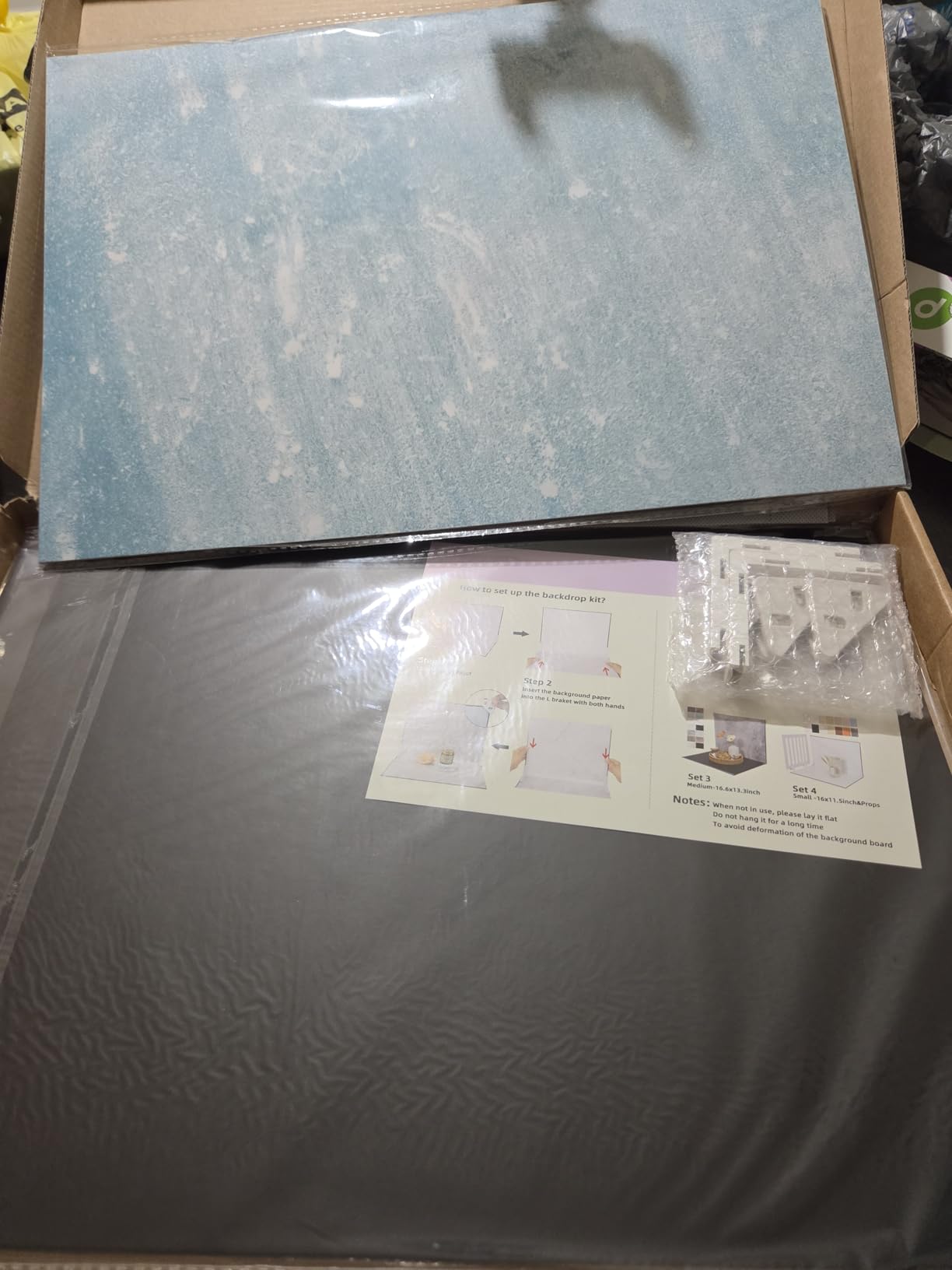 Yoocheese Photo Backdrop for Product Photography, 16.5×11.7in Compact Kit | Tabletop photography for food, jewelry, beauty and small products. For UGC creators, online sellers and small businesses. customer photo 1