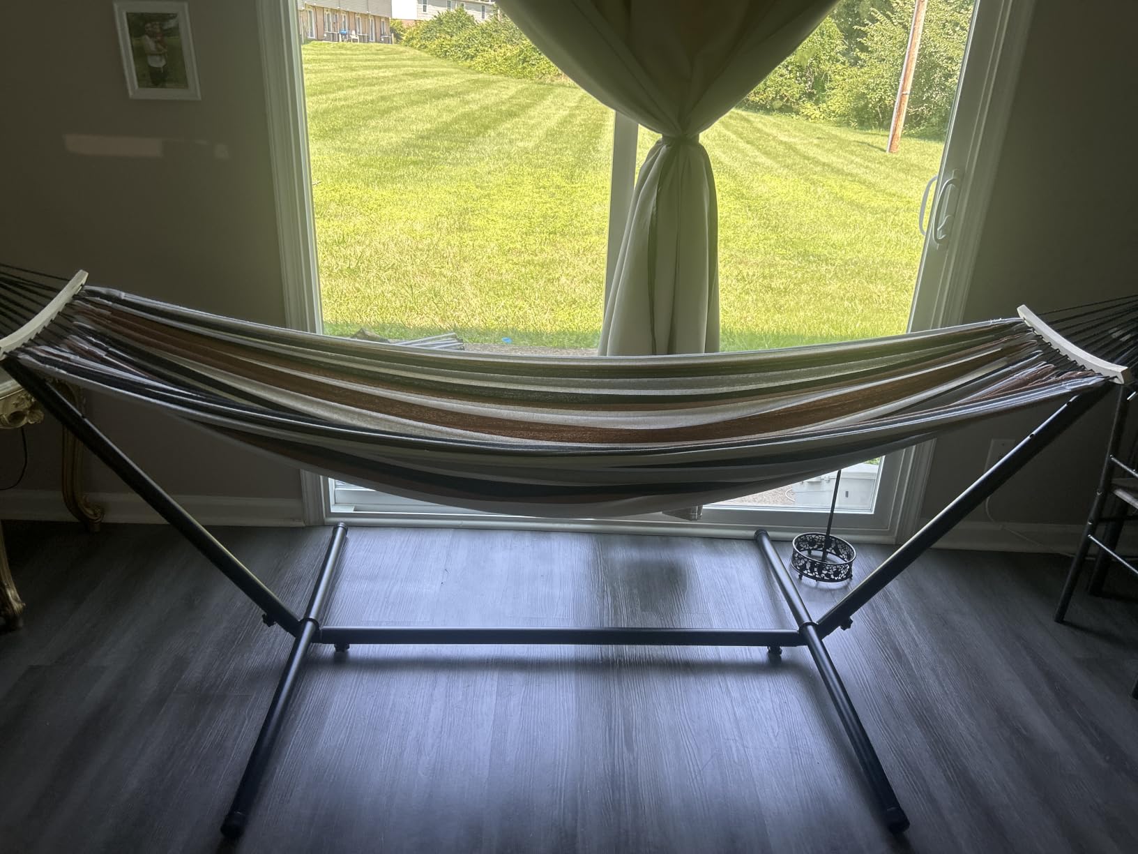 SZHLUX Hammock with Stand for Outside,Hamaca Con Base customer photo 2