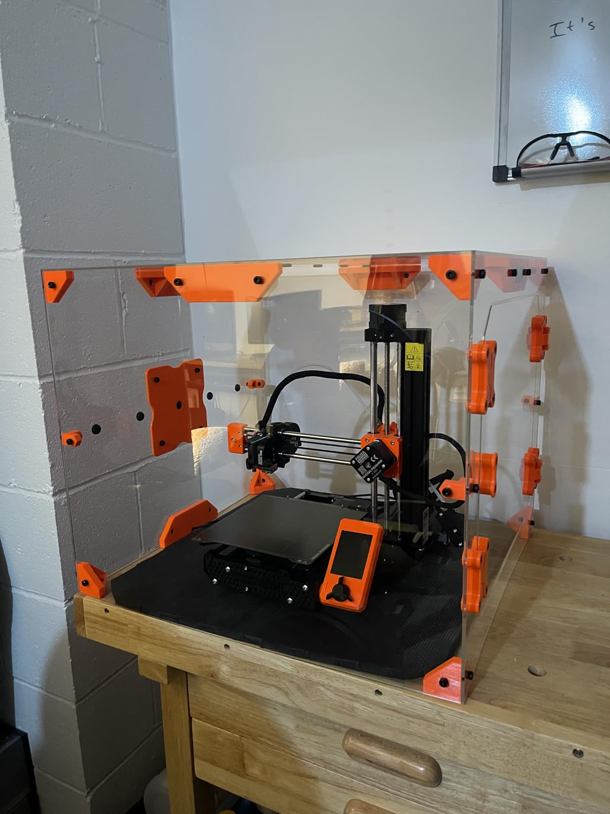 DELACK 3D Printer Enclosure for Bambu Lab A1 Mini, Prusa MK4, MK3 & Mini with LED Light | IKEA Lack Table Enclosure Kit | Ventilation Ready | Plexiglass Panels | DIY Printer Cabinet customer photo 1
