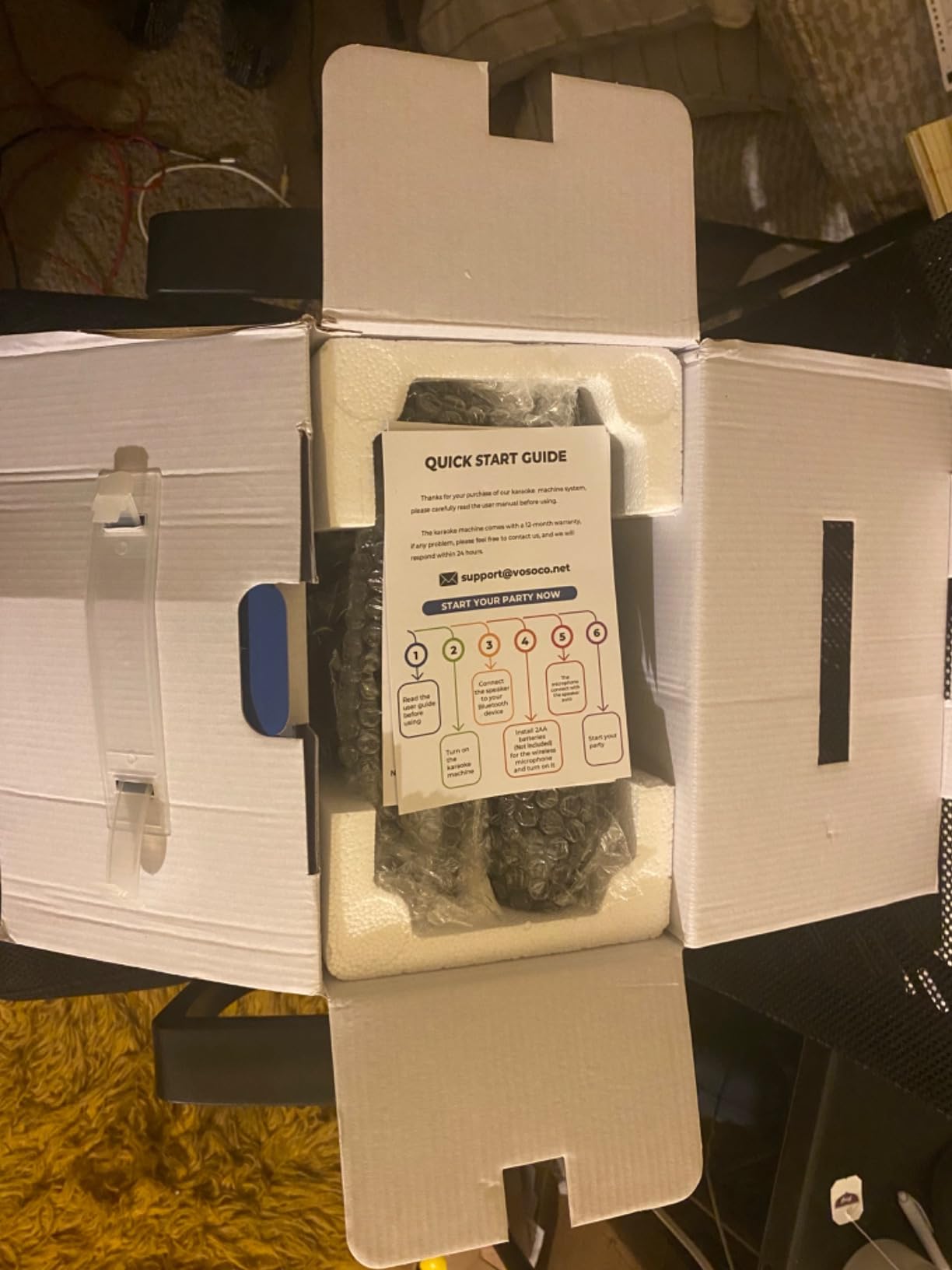 VOSOCO Karaoke Machine, Bluetooth Speaker with 2 Wireless Mics for Adults customer photo 1