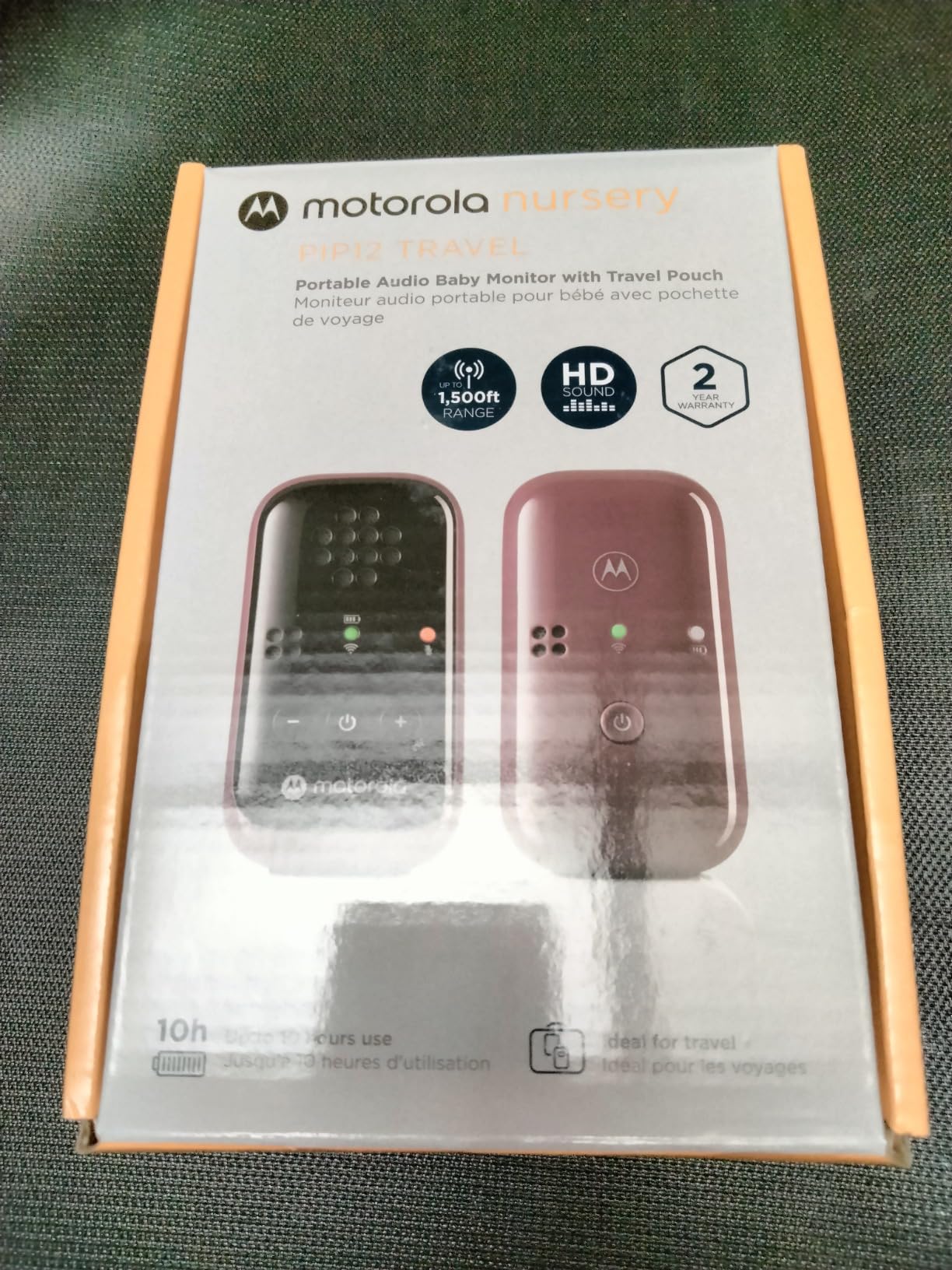 Motorola Nursery Audio Baby Monitor, No WiFi Needed, Two-Way Talk, Portable and Rechargeable, 1500ft Range, HD Sound, Water-Resistant Travel Case, PIP12 customer photo 2