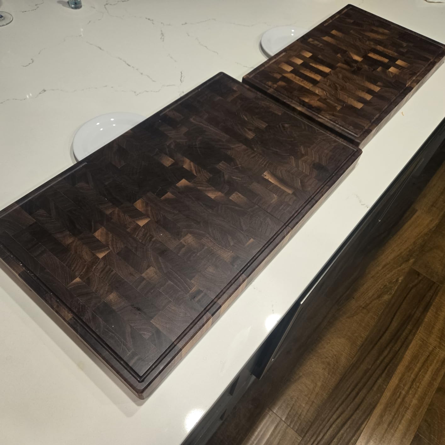 American Walnut Wood Cutting Board, End Grain Butcher Block for Kitchen customer photo 1
