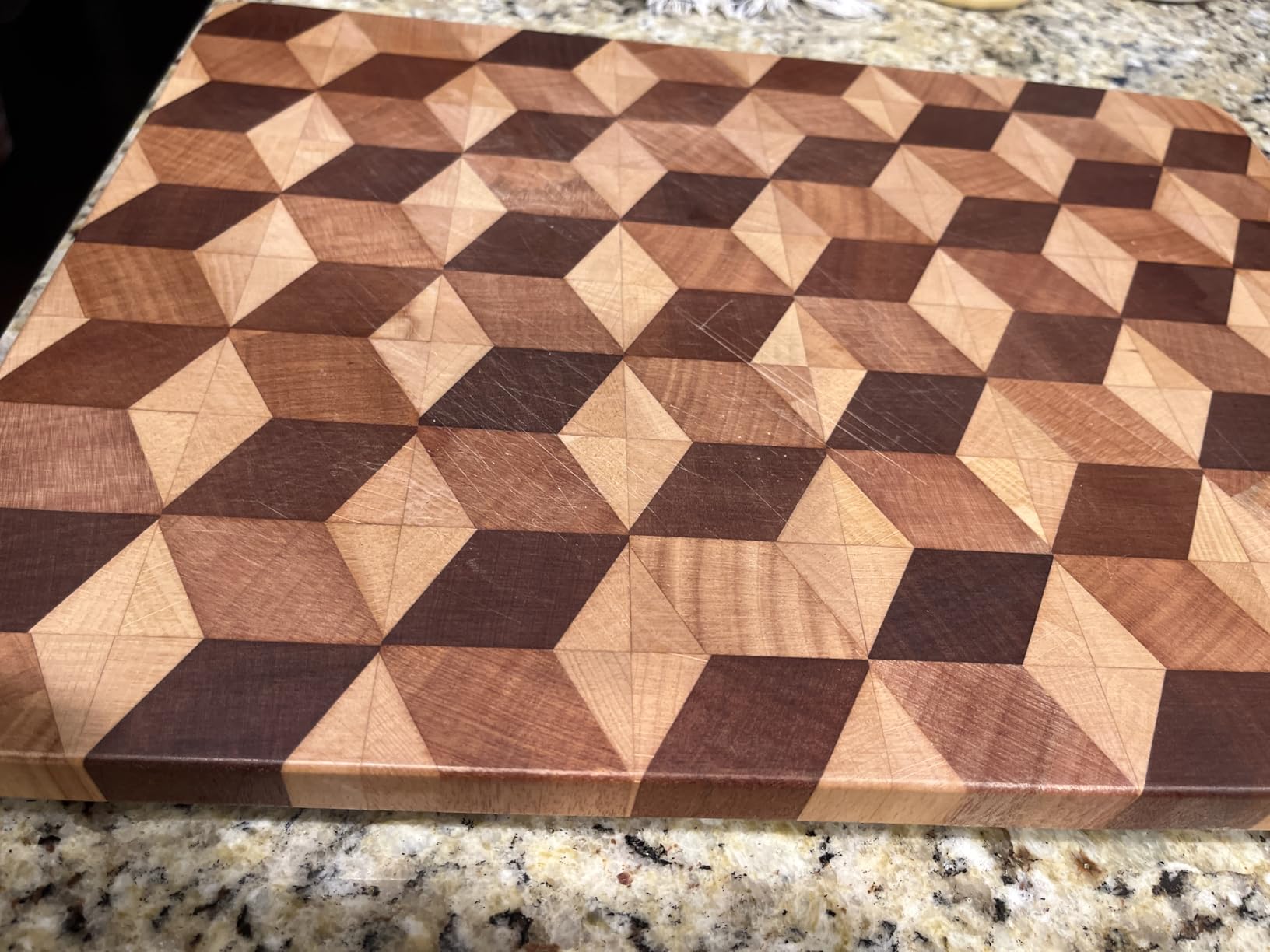 End Grain Wooden Cutting Board for Kitchen 15.5