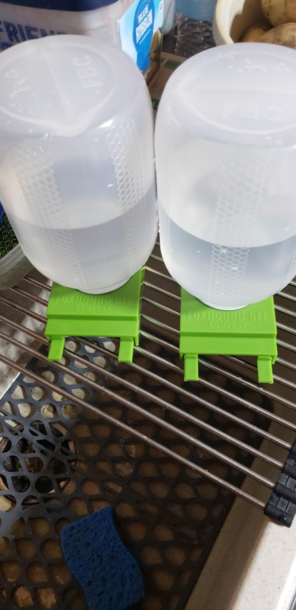 Foxhound Bee Co Bee Plastic Entrance Feeder, Half Gallon, 2 Pack | For Sugar Syrup, UV Food Grade Plastic, Leakage-Free, Hive Feeder for Beekeeping customer photo 2