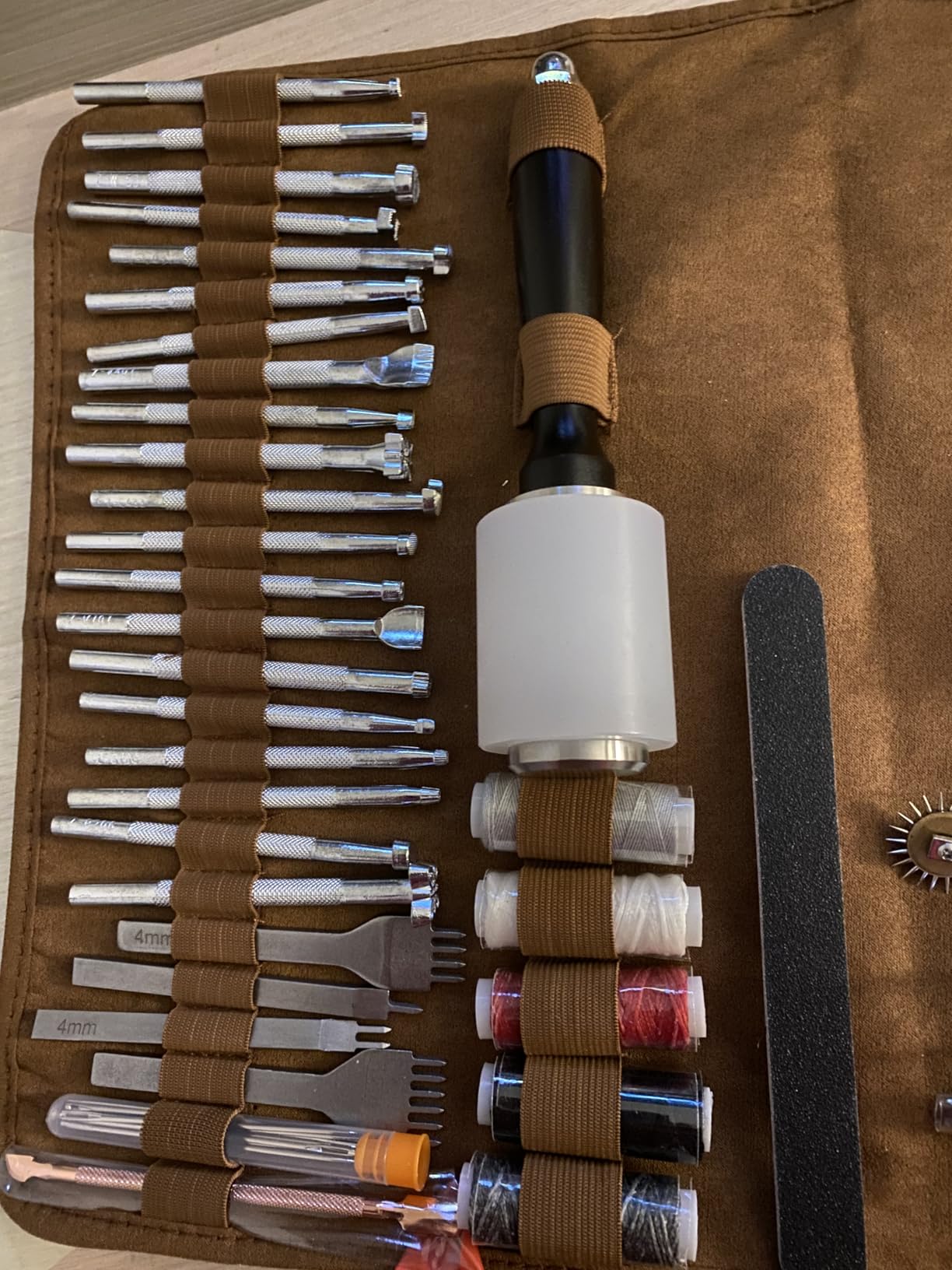 TLKKUE Leather Tooling Kit Leather Craft Tools Leatherworking Kit customer photo 2