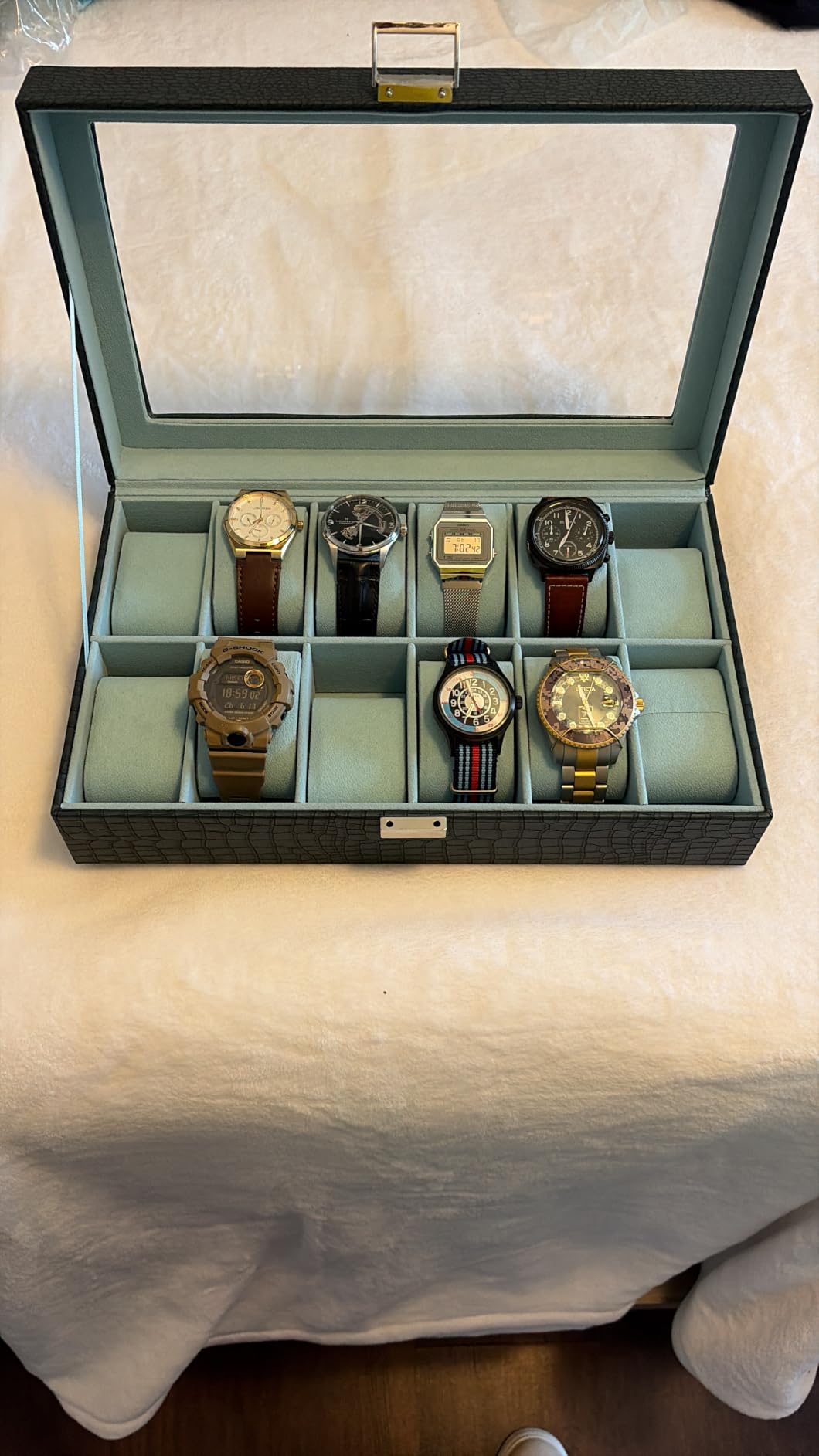 ProCase Watch Box Organizer, 12 Slot Watch Display Case, Brown customer photo 2